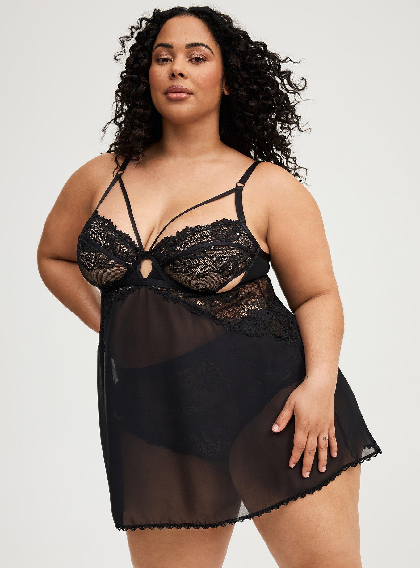 Retro Ribbon Cutout Babydoll
