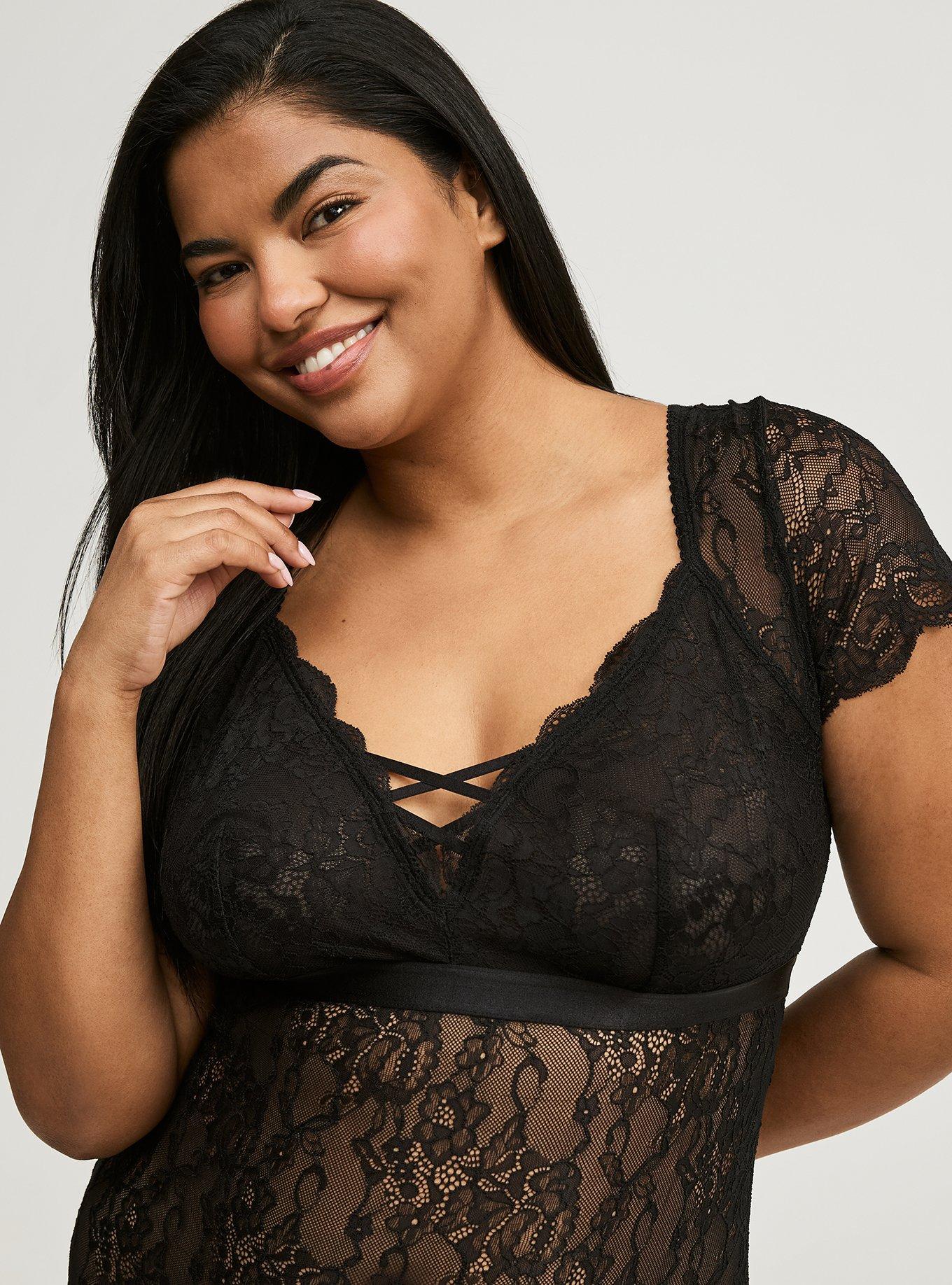 Lace Short Sleeve Bodysuit