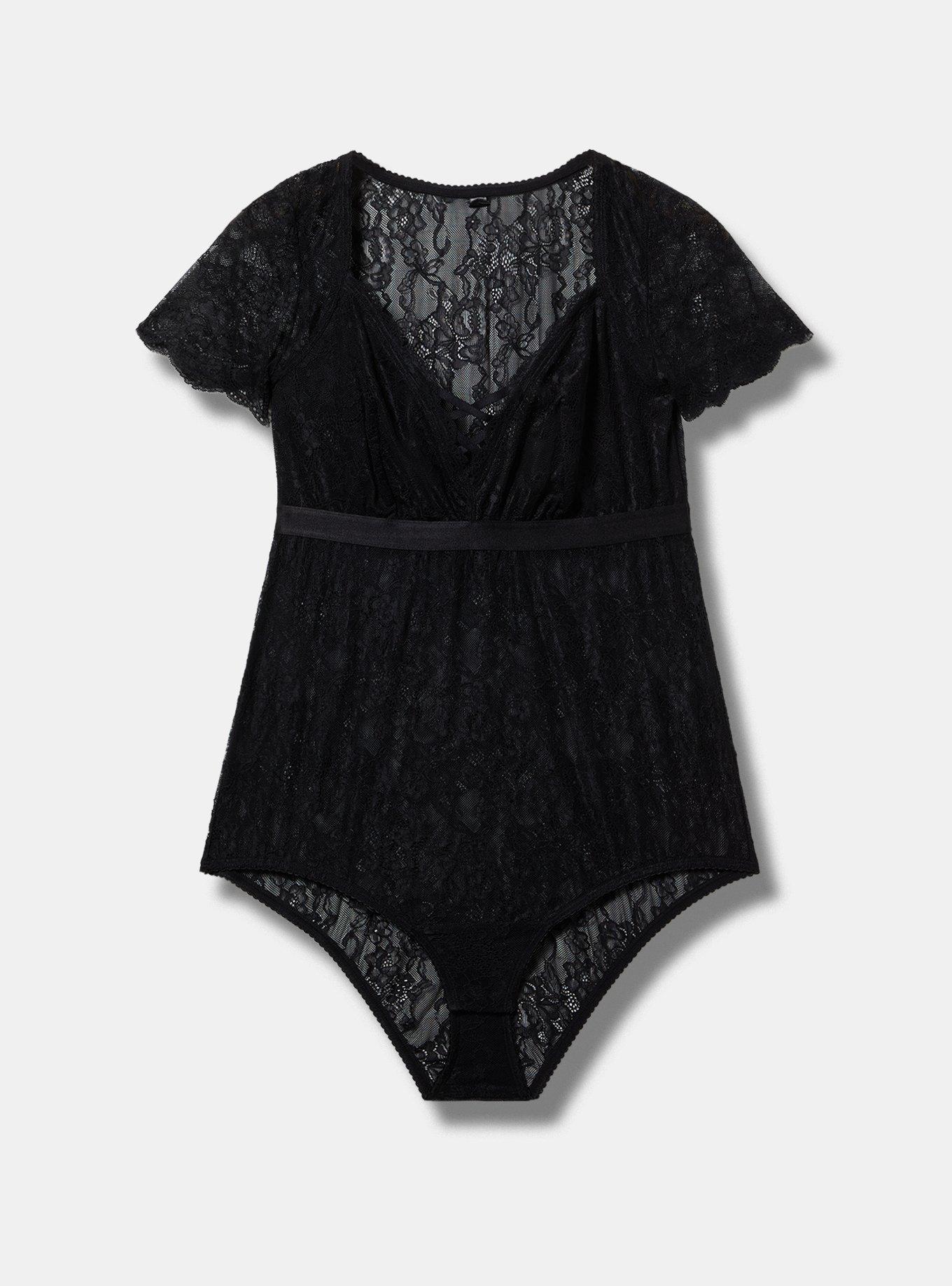 Lace Short Sleeve Bodysuit