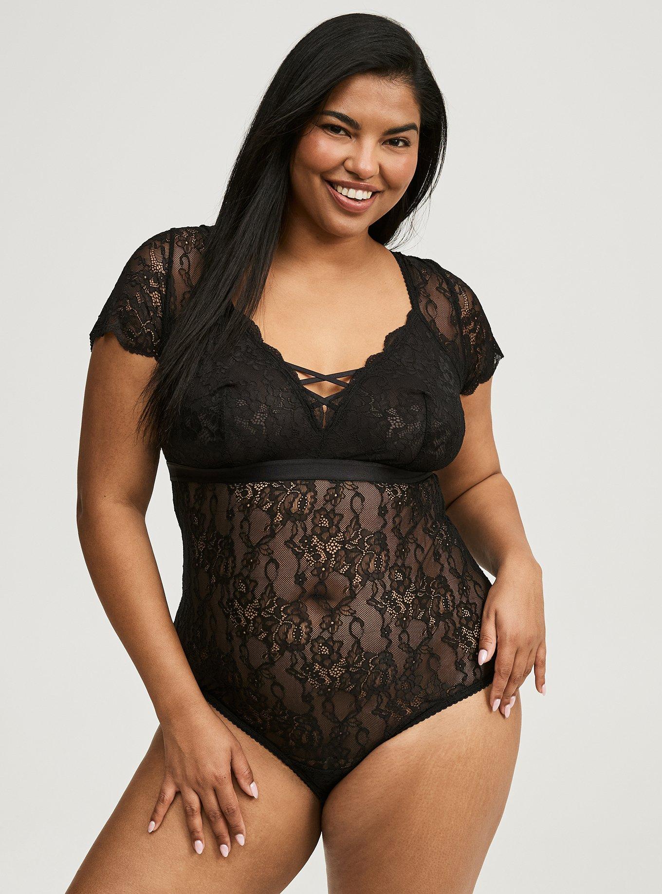 Plus Size - Lace Piece Bodysuit - Torrid