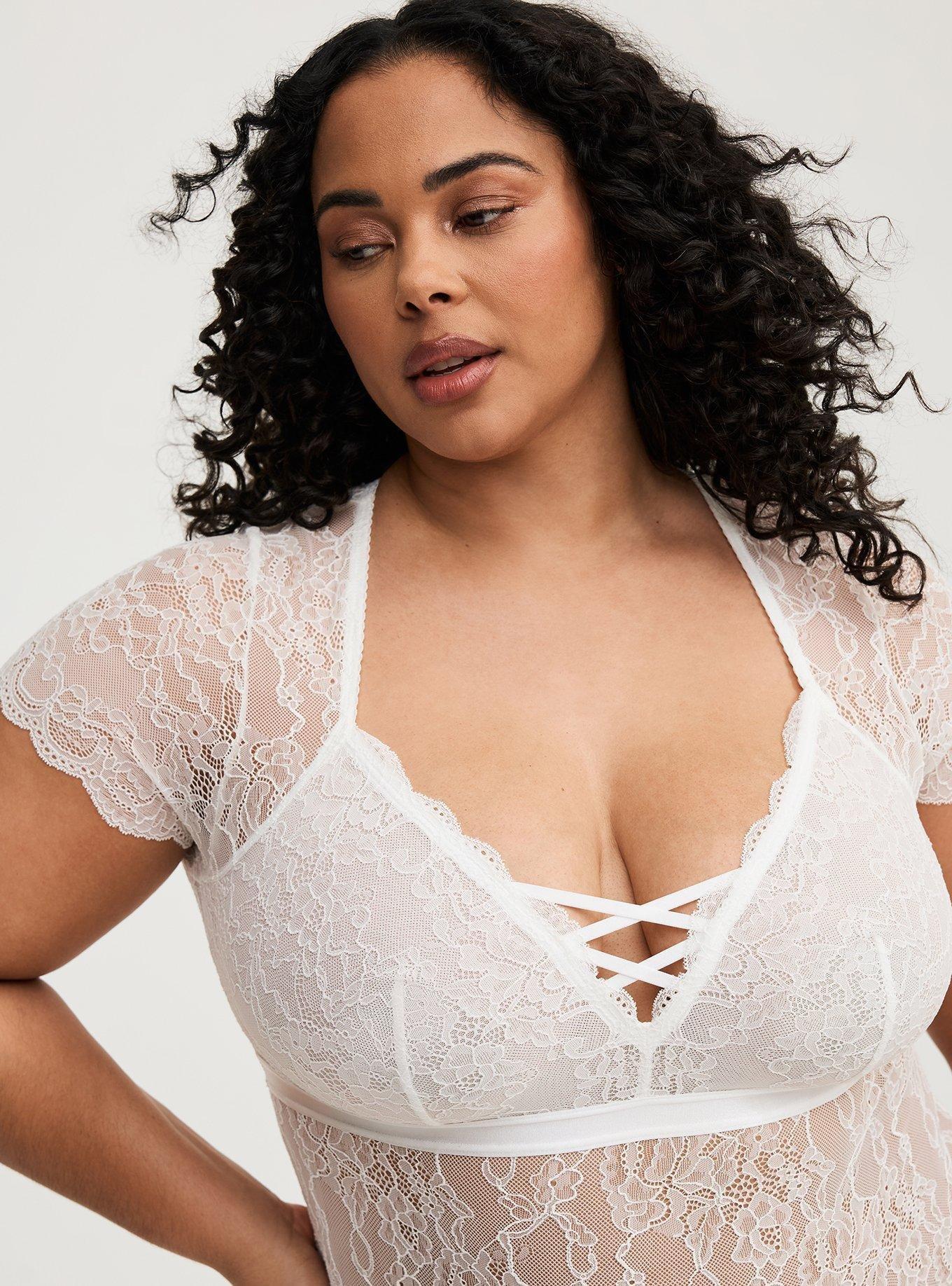 Lace Short Sleeve Bodysuit