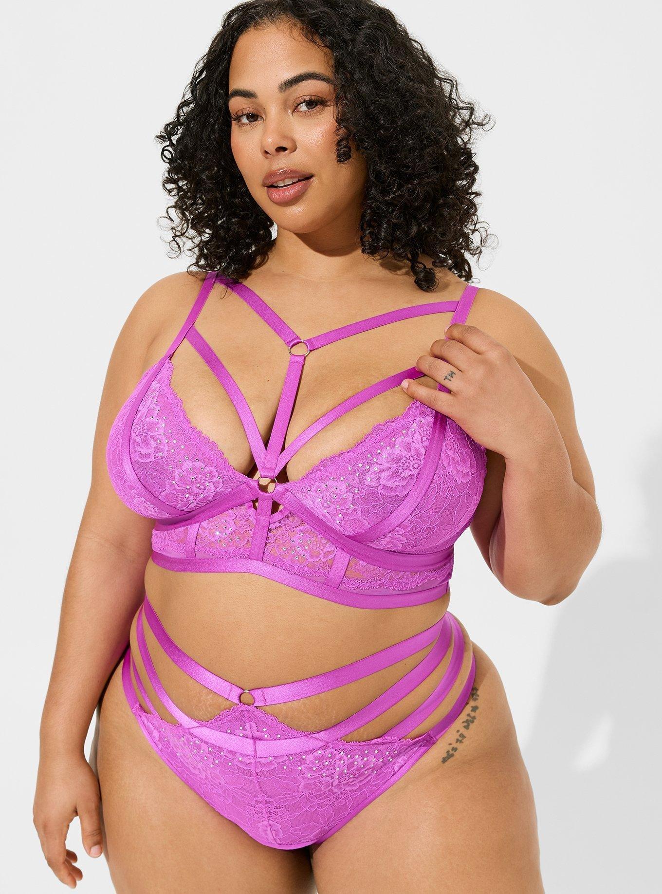 Sent From Above Triangle Bralette, VIVID VIOLET, alternate