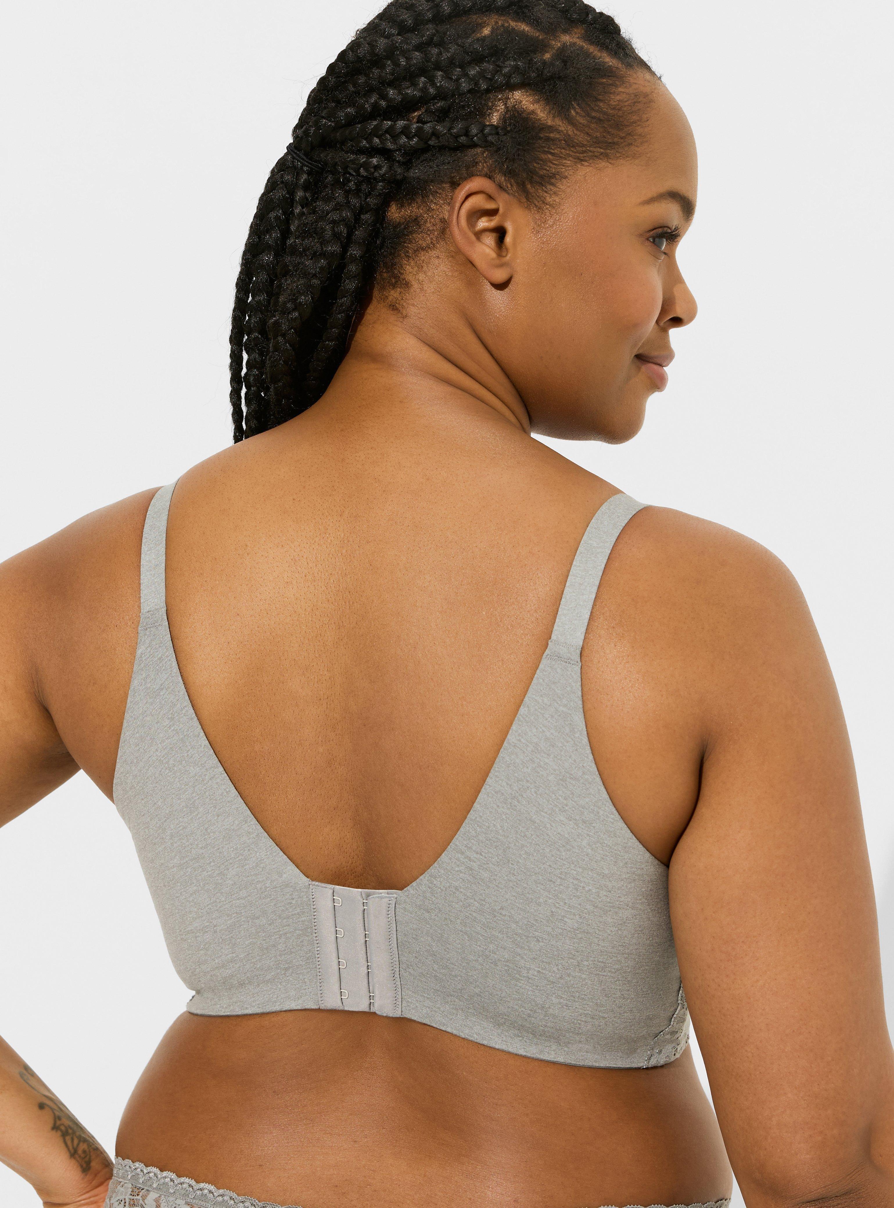 XO Plunge Push Up Heather And Super Soft Lace 360° Back Smoothing™ Bra