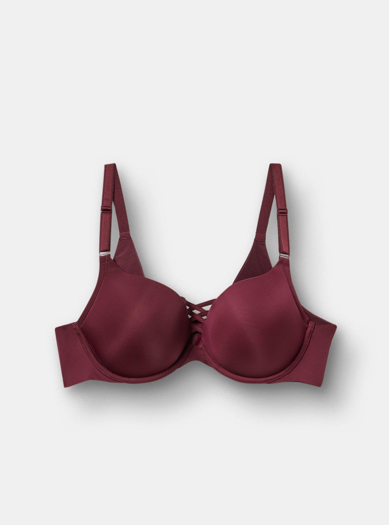 XO Plunge Push-Up Smooth Bra, FIG, flat