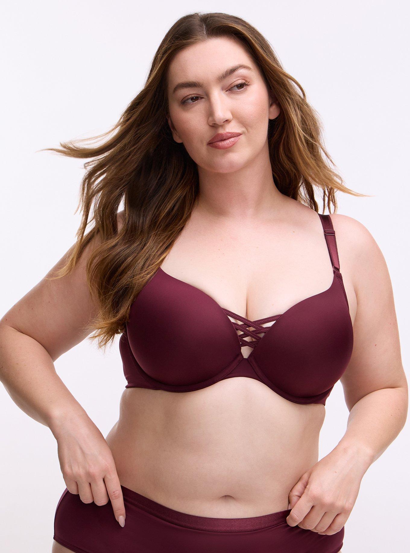 XO Plunge Push-Up Smooth Bra, FIG, hi-res