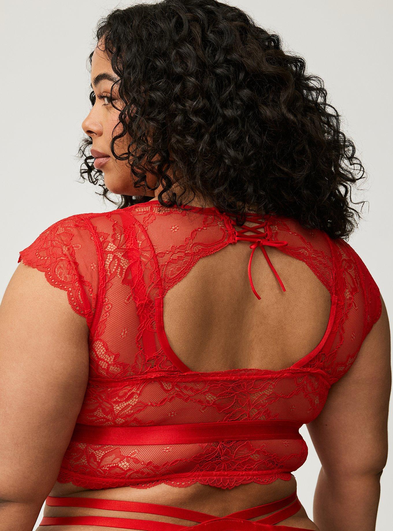 Lace High Neck Bralette Top