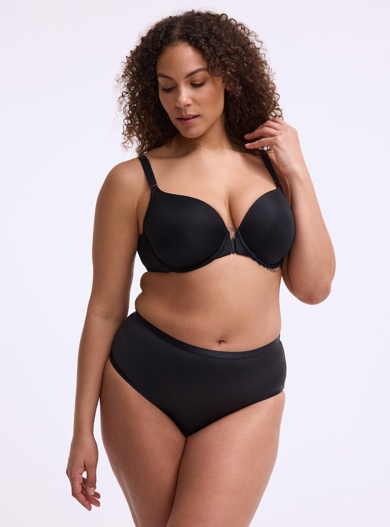 Shine Open Gusset Cheeky, RICH BLACK, hi-res