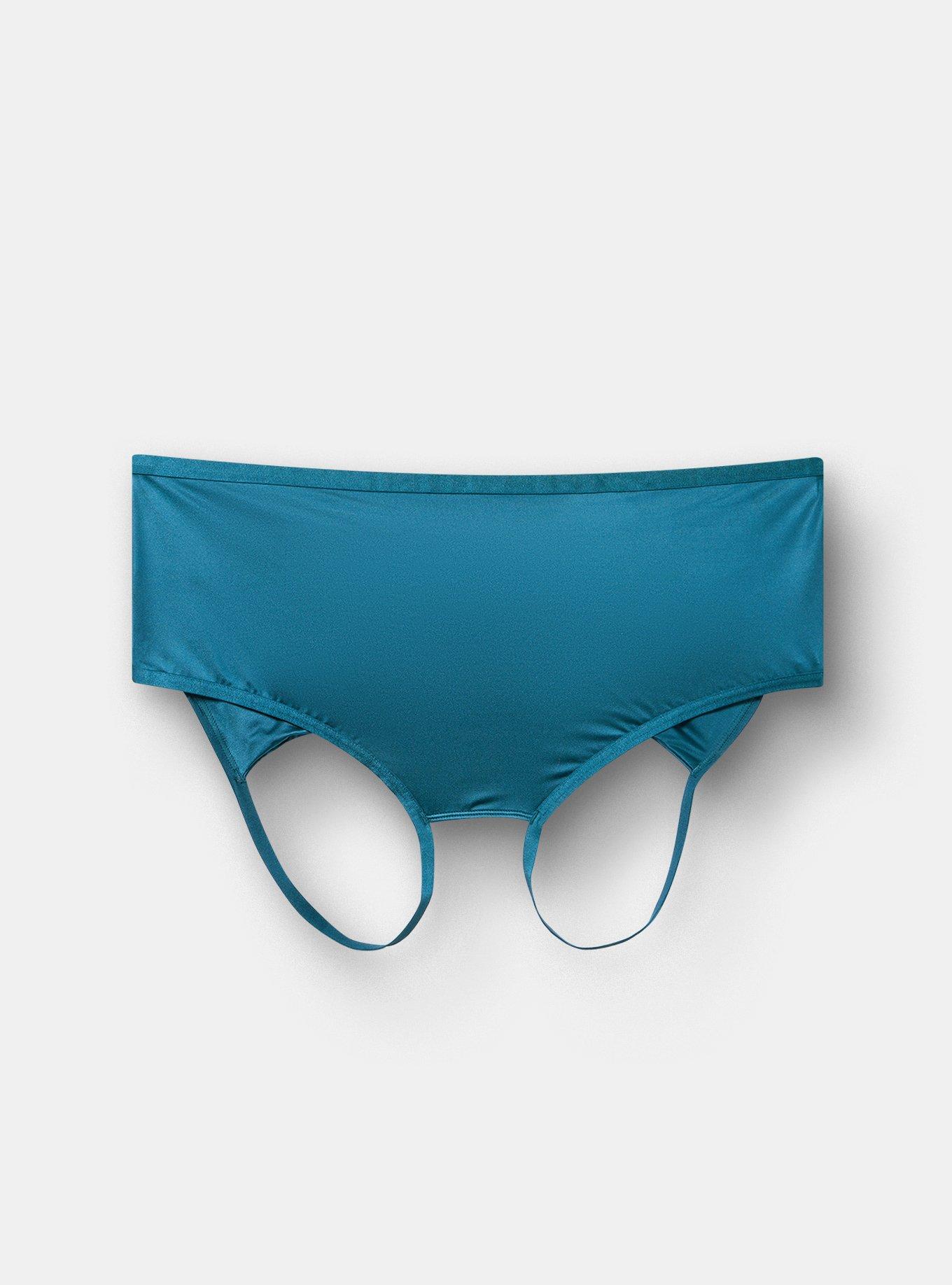Shine Open Gusset Cheeky, LEGION BLUE, hi-res
