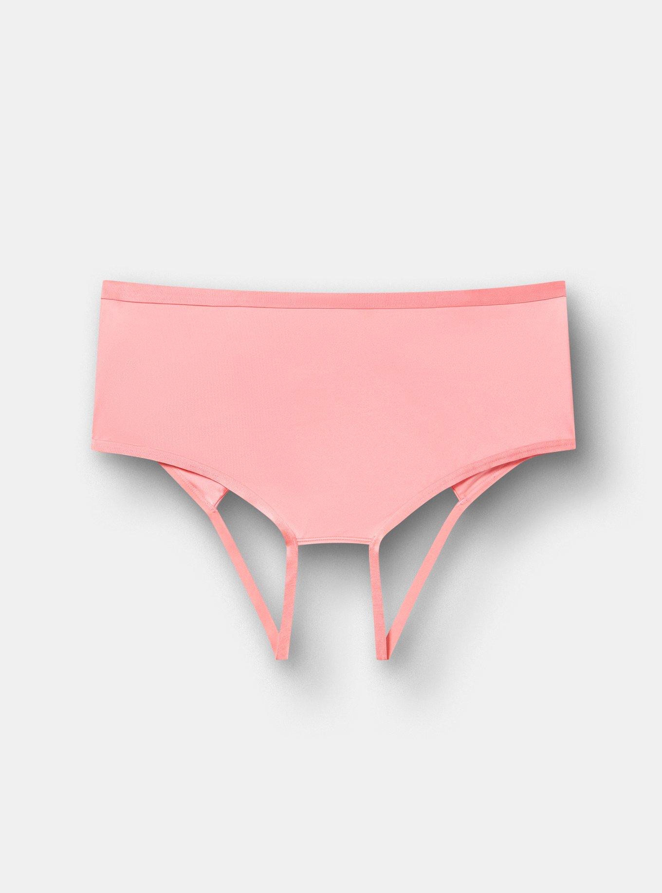 Shine Open Gusset Cheeky, FLAMINGO PINK, flat