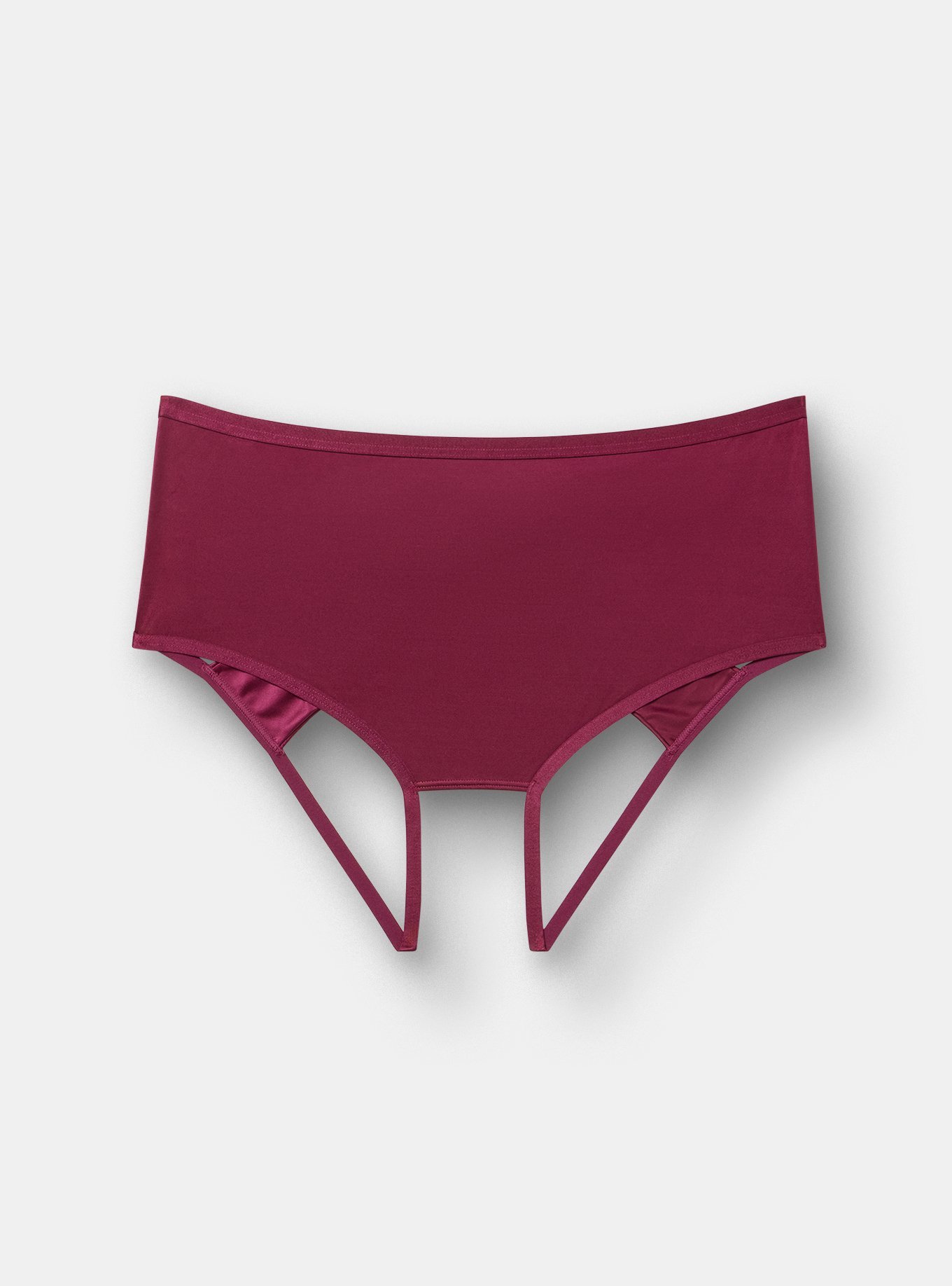 Shine Open Gusset Cheeky Panty, PURPLE POTION, flat