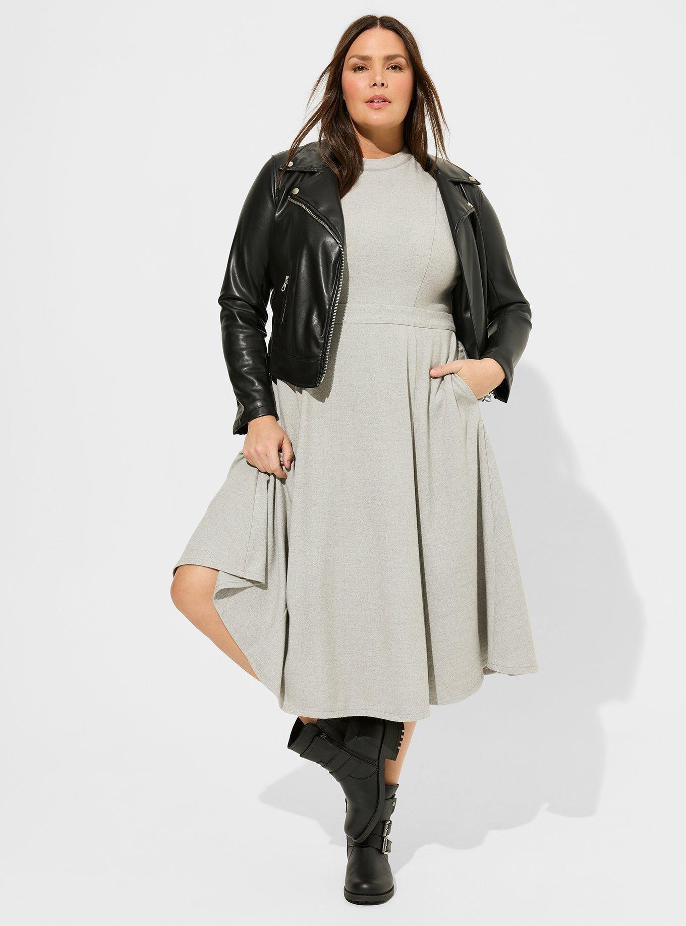 Plus Size - Midi Mock Neck Dress - Torrid