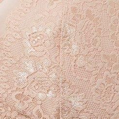 Unlined Simply Lace and Mesh Bralette, ROSE DUST, swatch