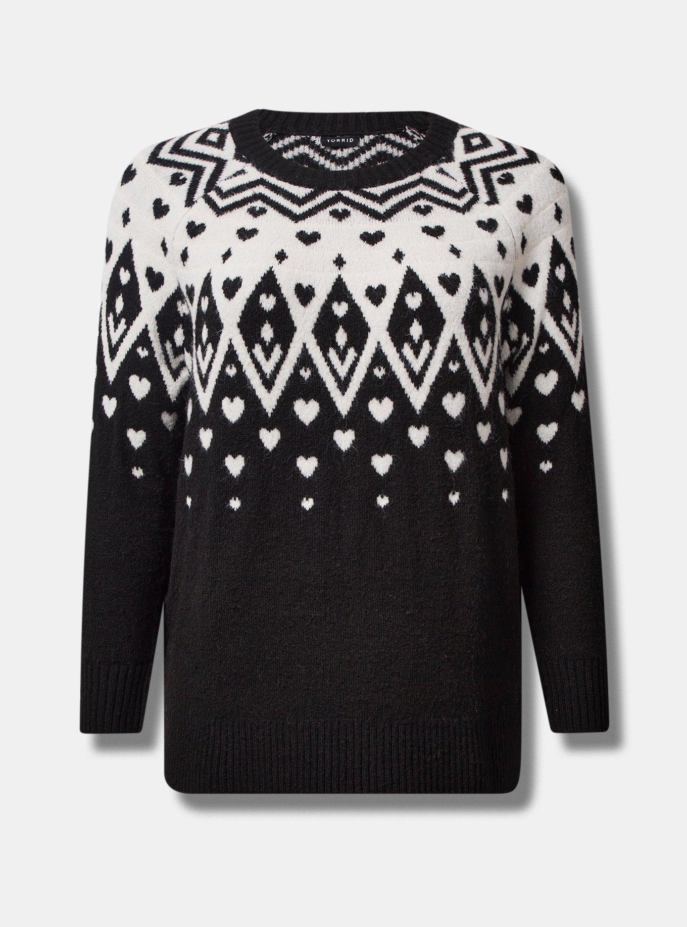 Vegan Cashmere Fairisle Pullover Sweater