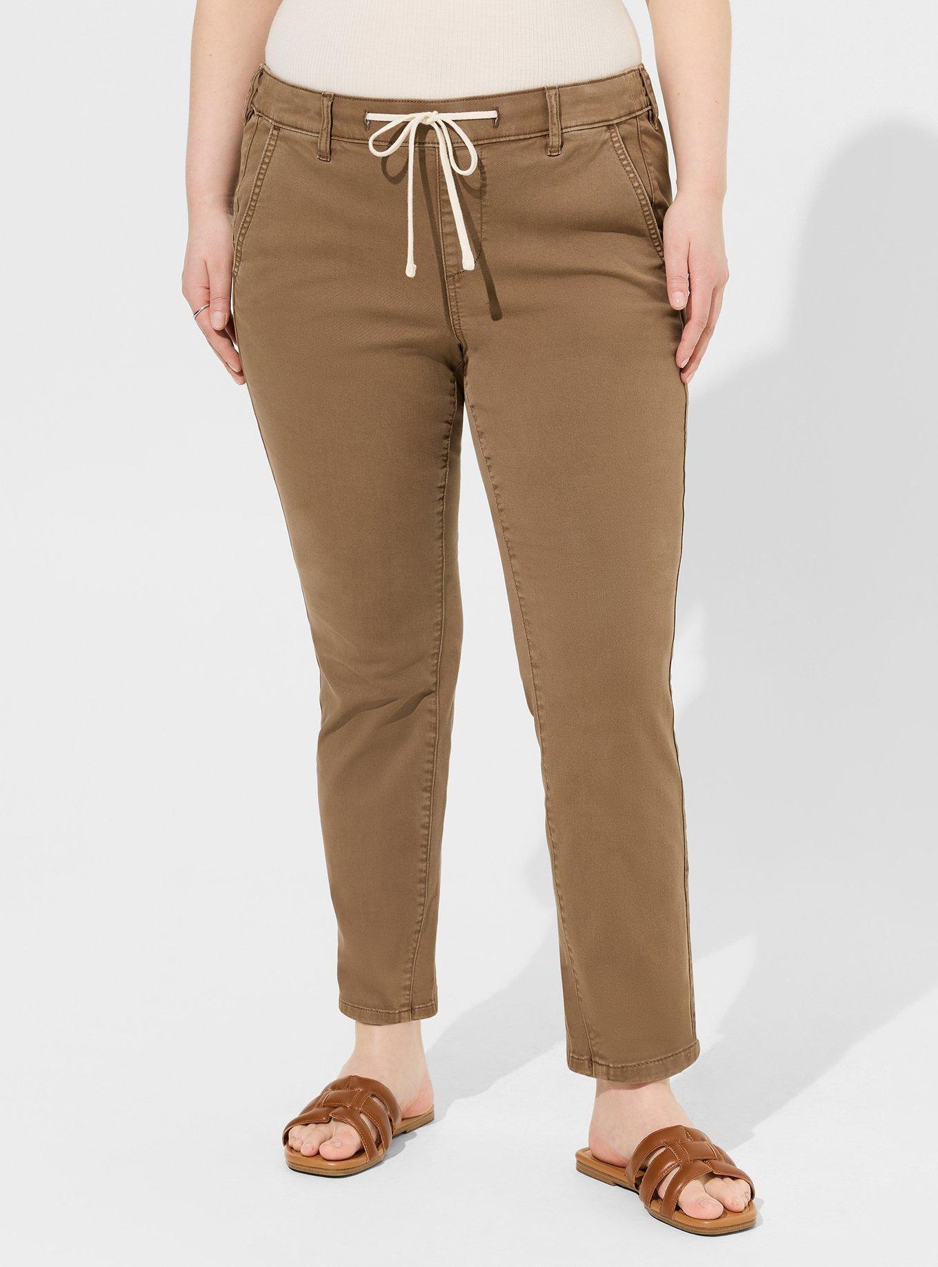 Pull-On Weekend Straight Stretch Twill Pant