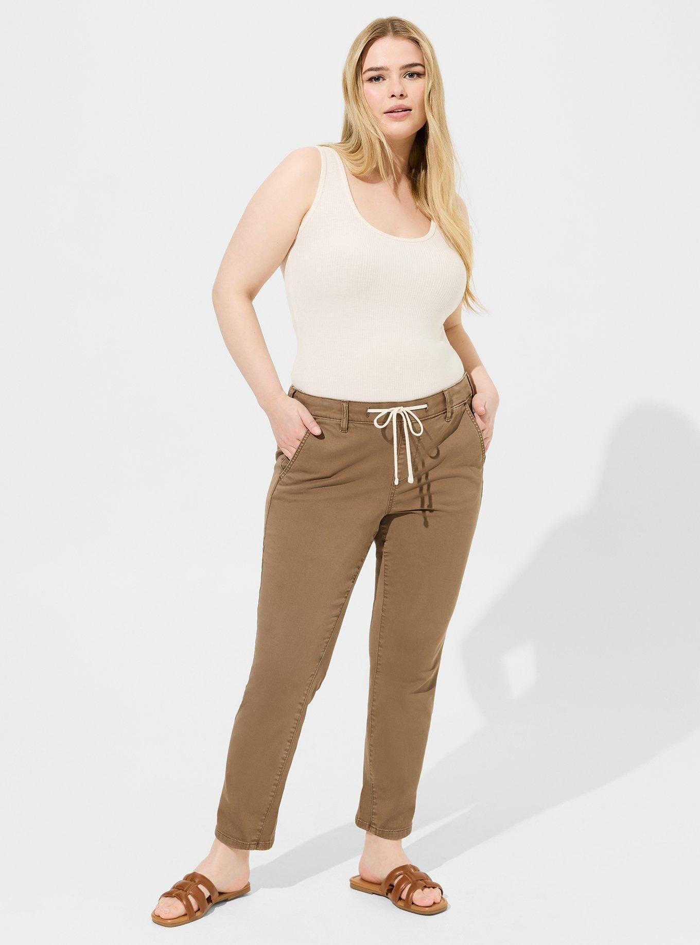 Pull-On Weekend Straight Stretch Twill Pant