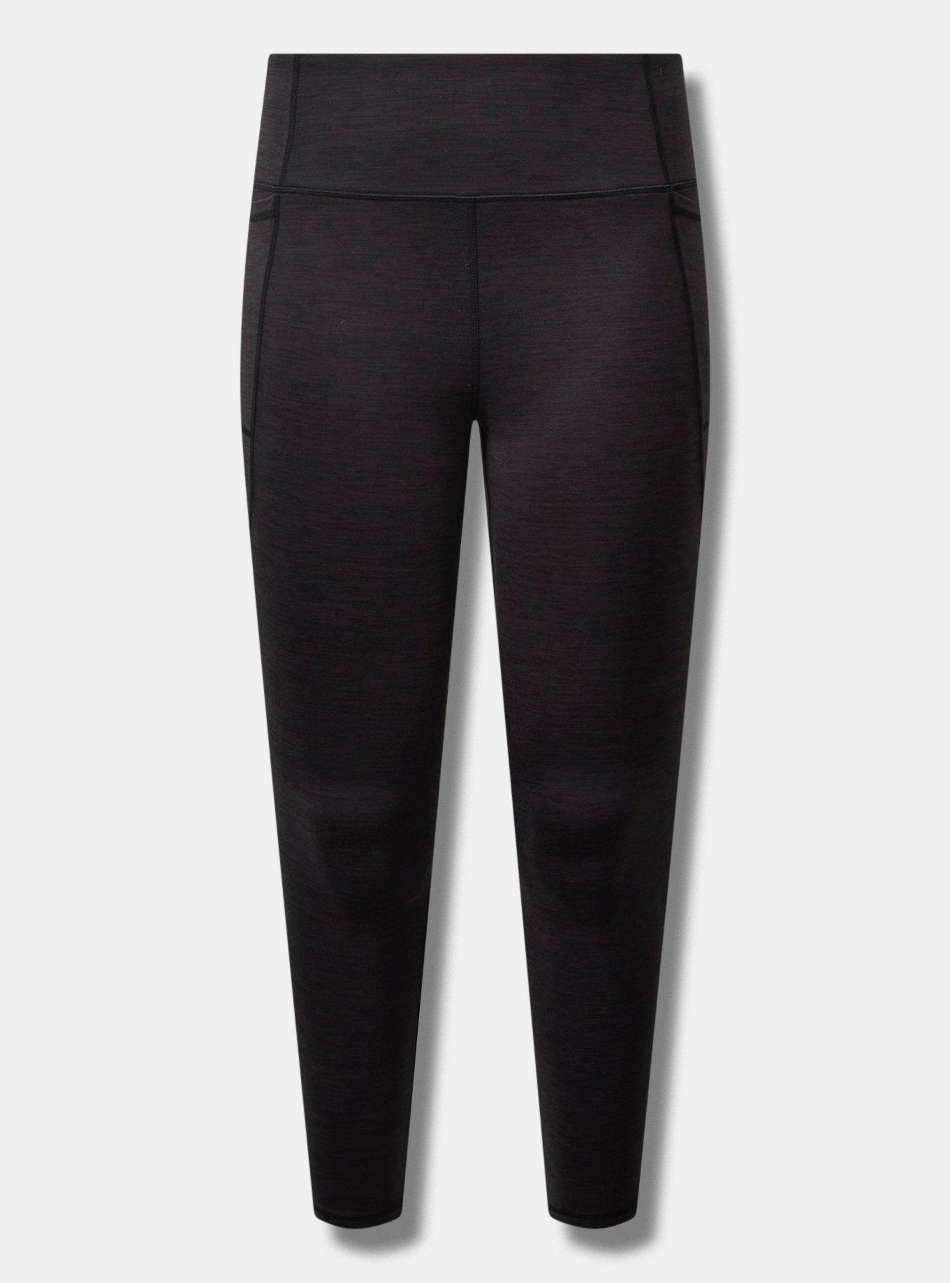 TRU Super Soft Performance Jersey Full-Length Active Legging, DEEP BLACK SPACEDYE, hi-res