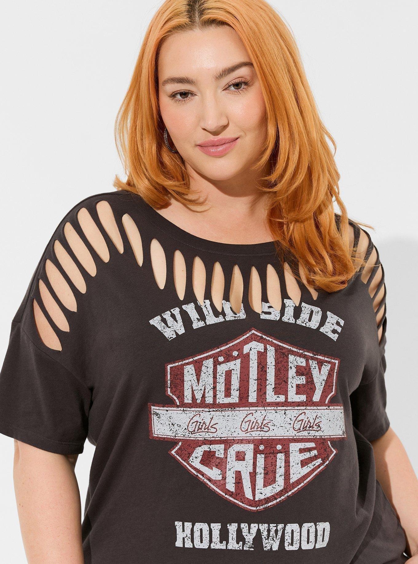 Motley Crue Relaxed Fit Cotton Slash Front Tee, PHANTOM, alternate