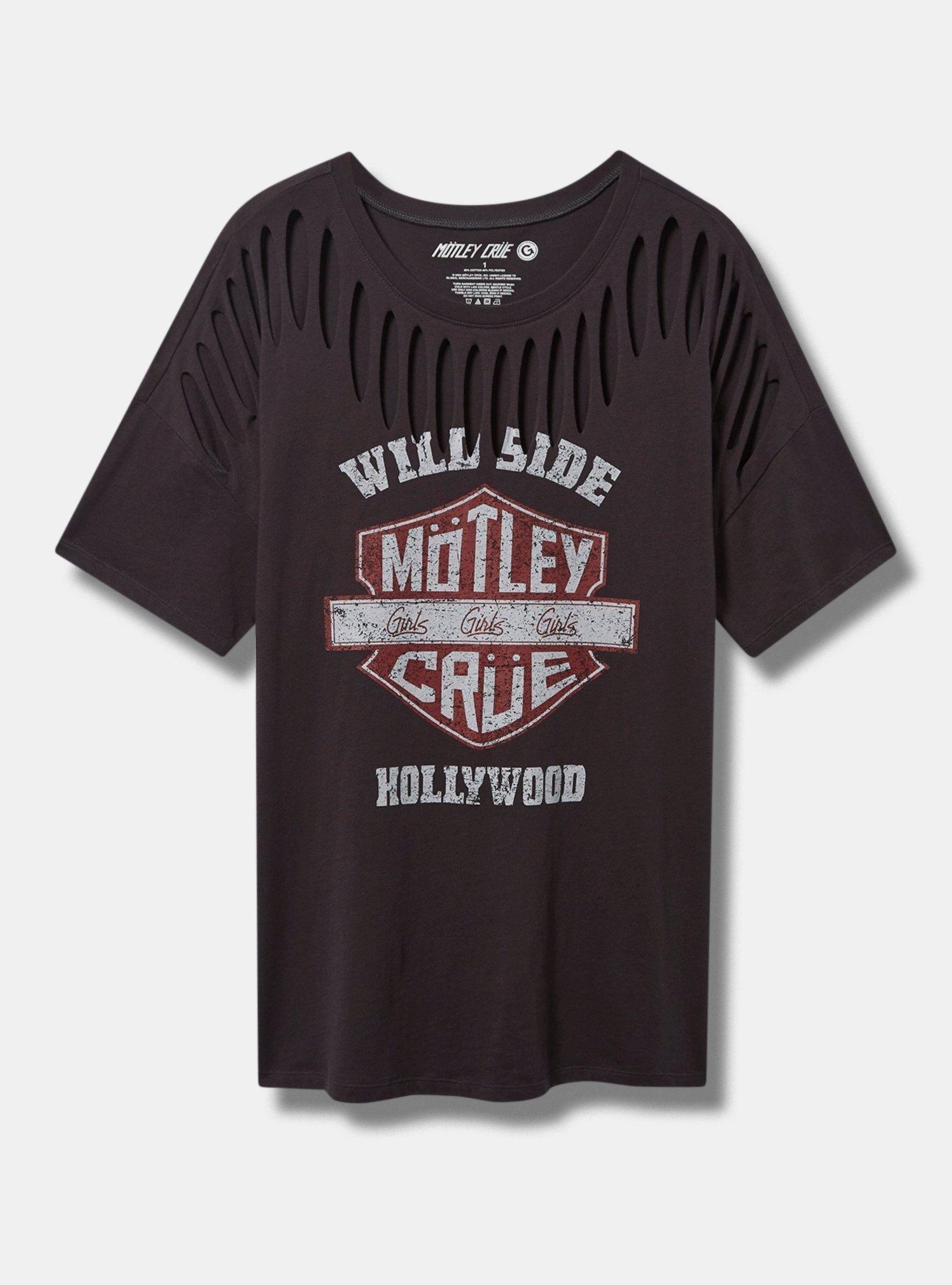 Motley Crue Relaxed Fit Cotton Slash Front Tee