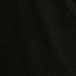 Plus Size Vegan Cashmere Pullover Surplice Sweater, DEEP BLACK, swatch
