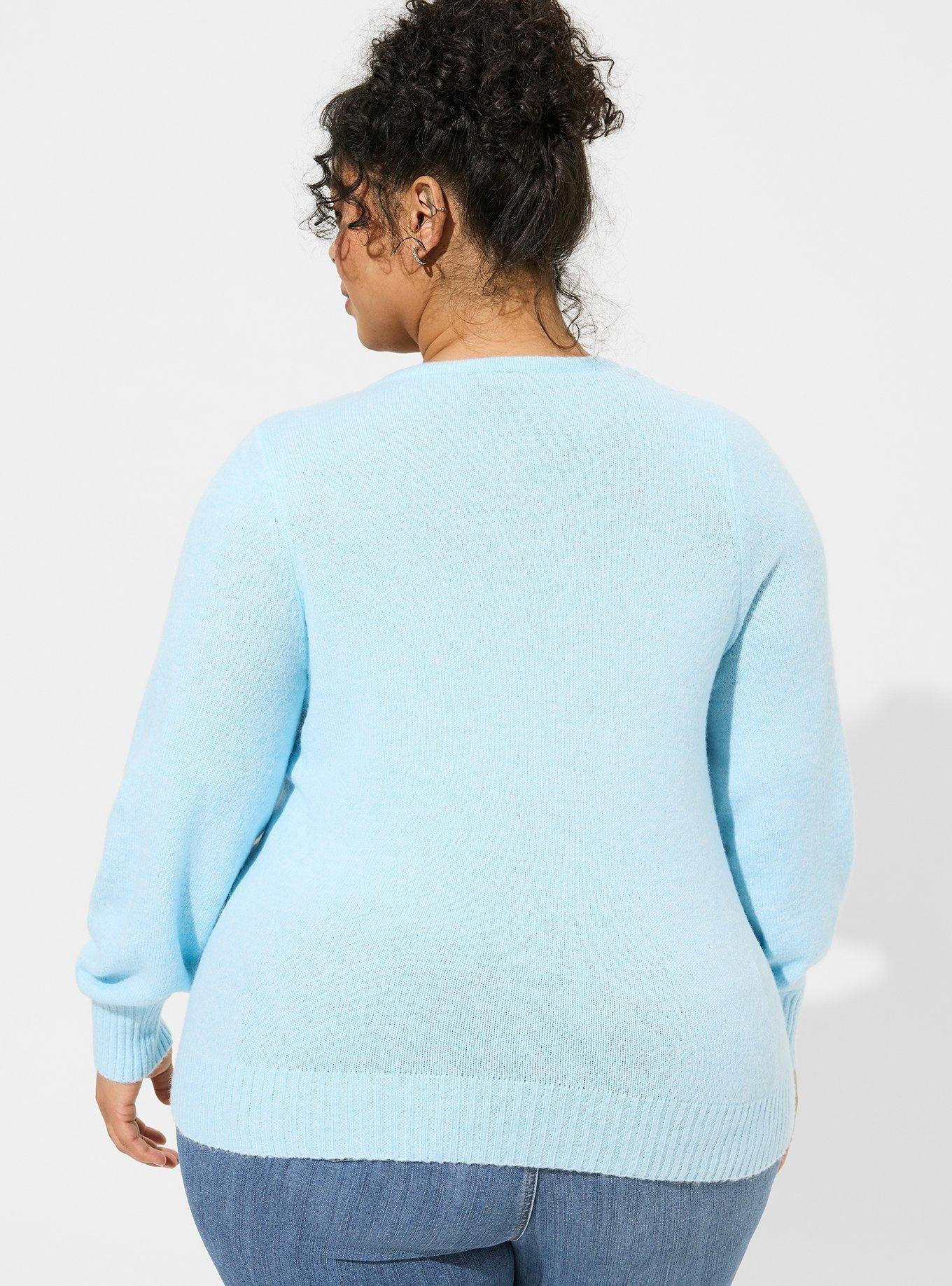 Vegan Cashmere Pullover Surplice Sweater