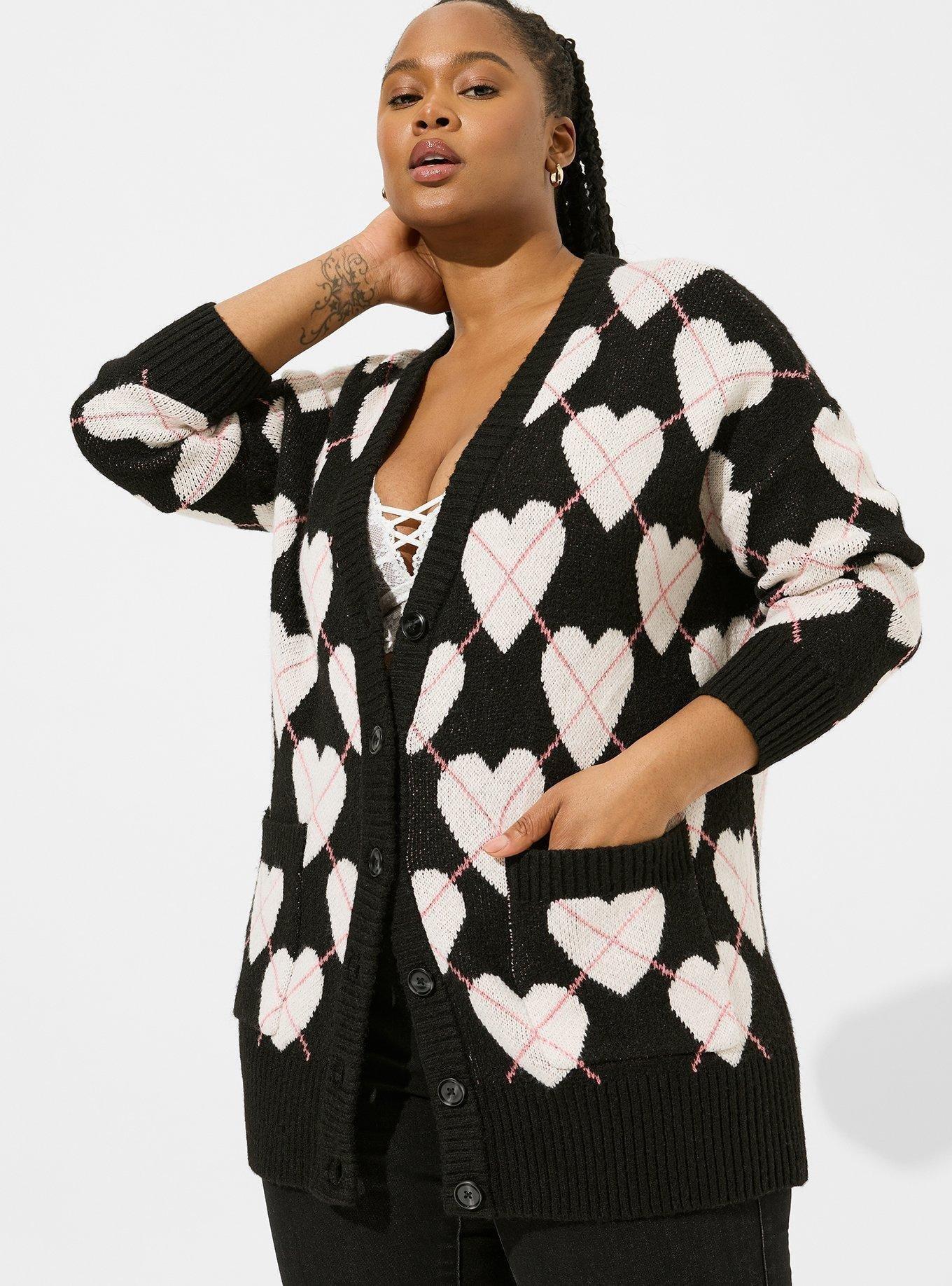 Heart cardigan clearance sweater