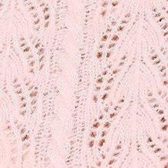 Pointelle Pullover Short Sleeve Sweater, ALMOND BLOSSOM, swatch