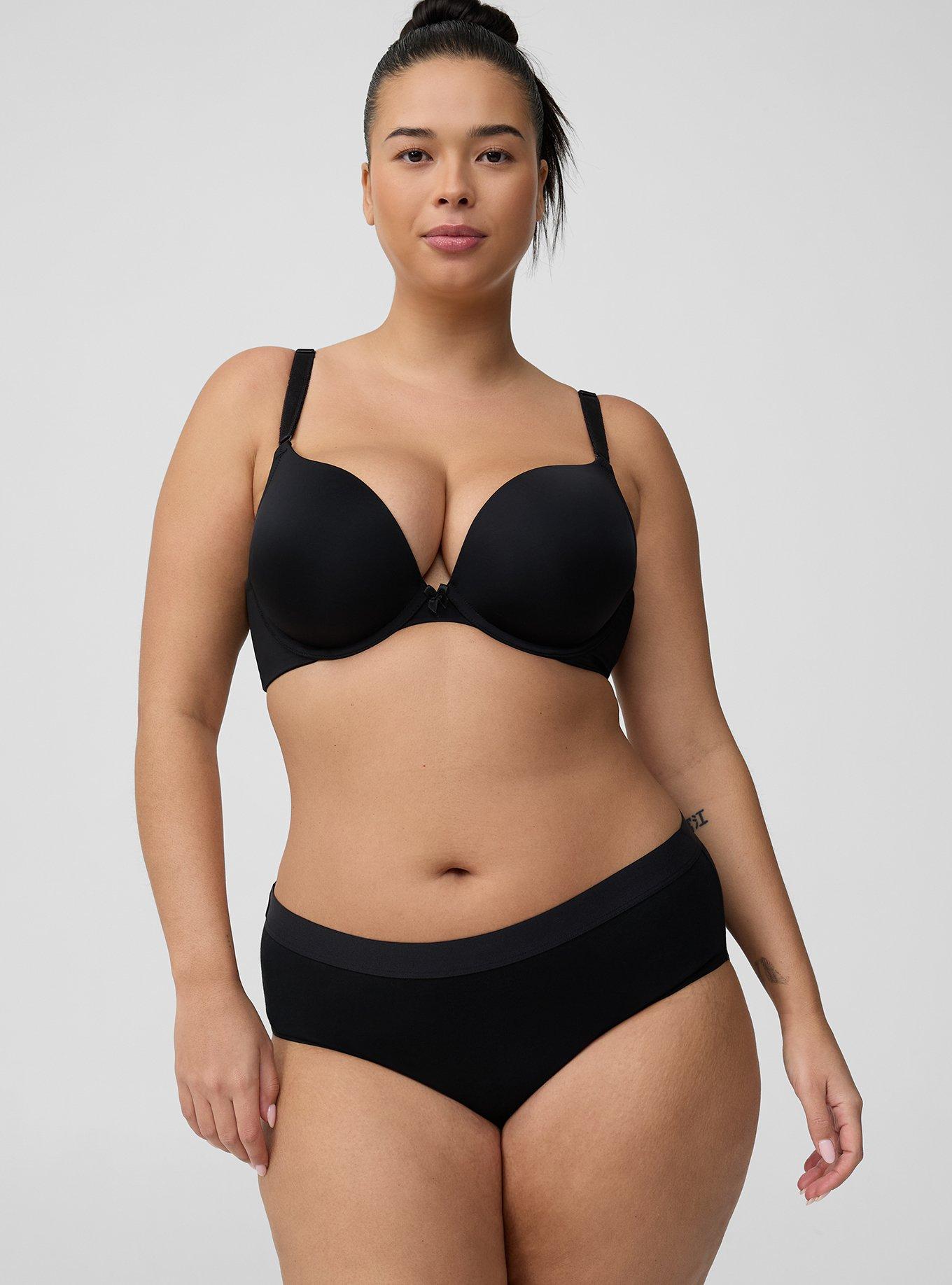  - - BLACK Cotton Rich Cool Comfort Smoothing Full Cup Bra