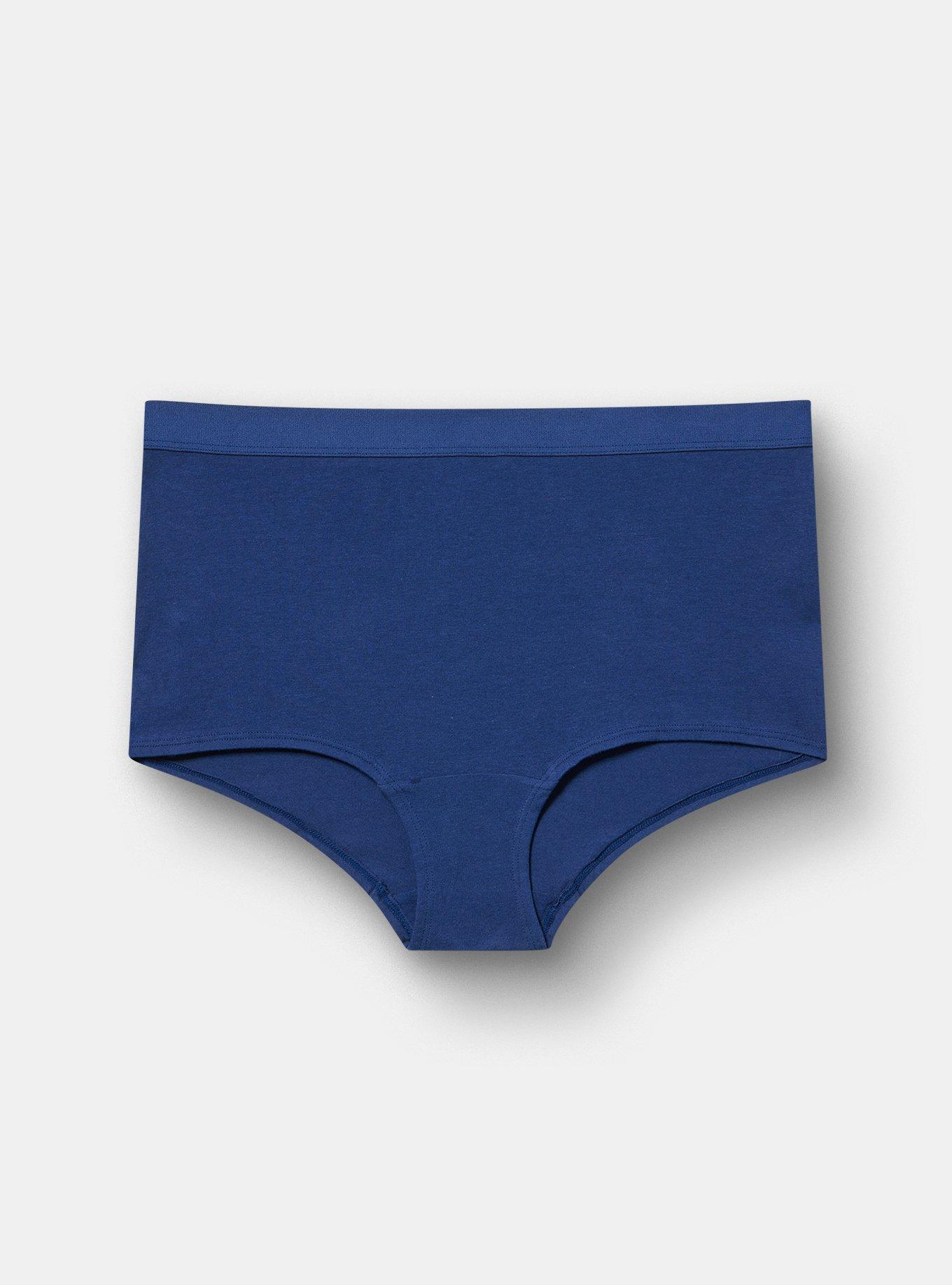 Comfort Elastic Cotton Mid-Rise Boyshort Panty, MEDIEVAL BLUE, hi-res