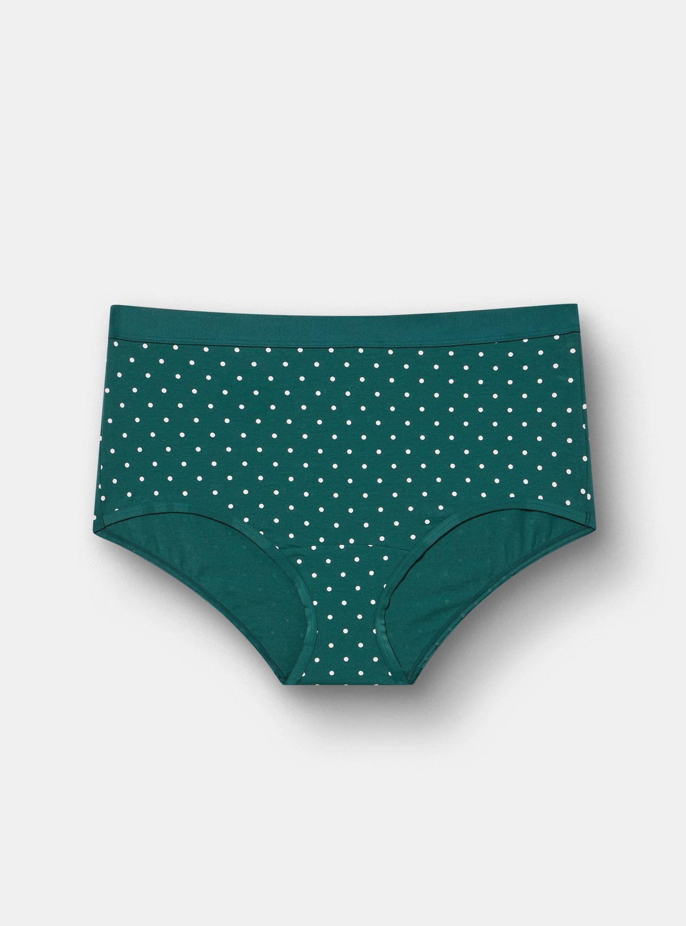 Comfort Elastic Mid-Rise Brief Panty, CHIC DOT JUNE BUG, hi-res