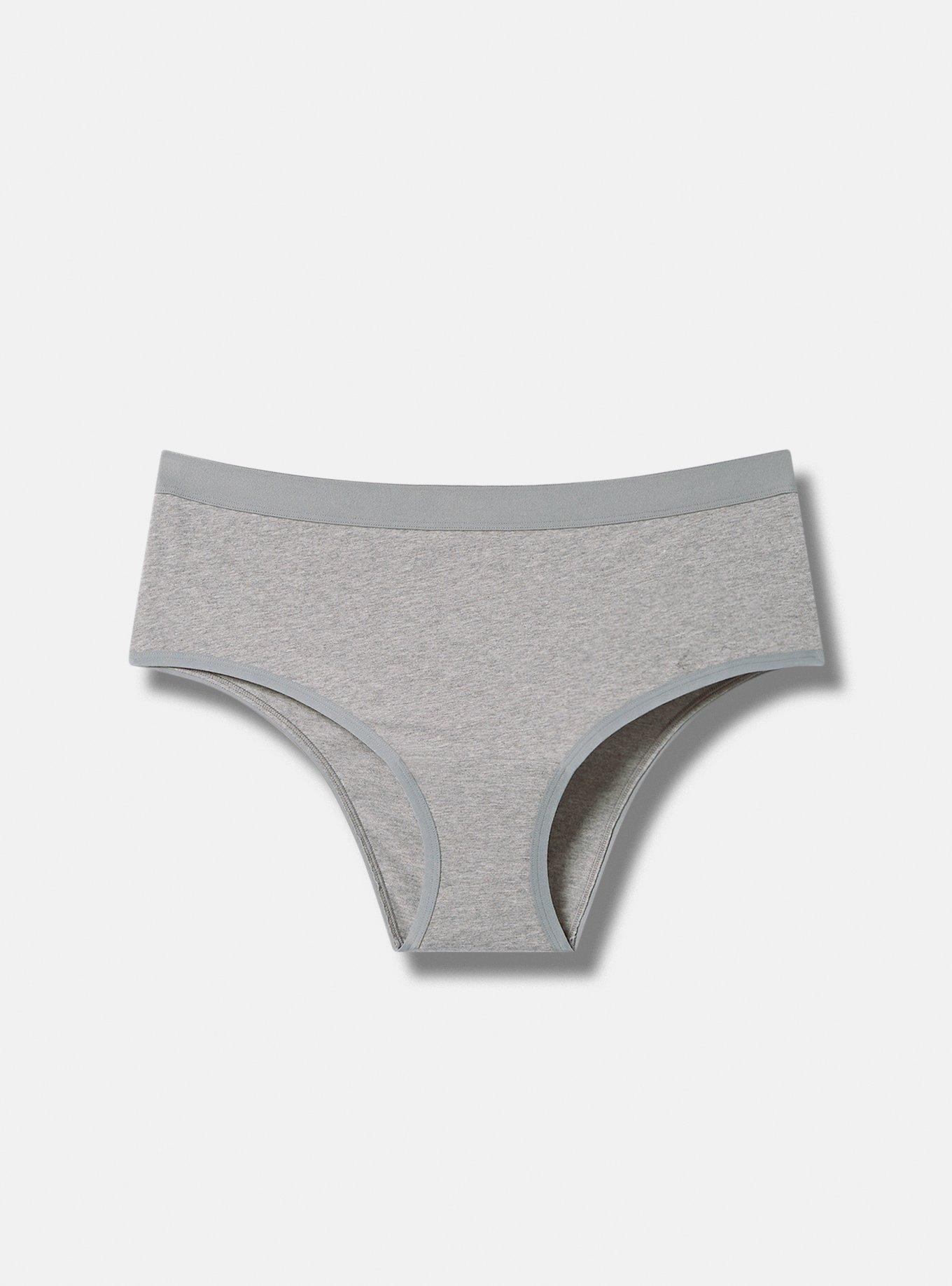 Plus Size - Cotton Mid-Rise Cheeky Logo Placket Panty - Torrid
