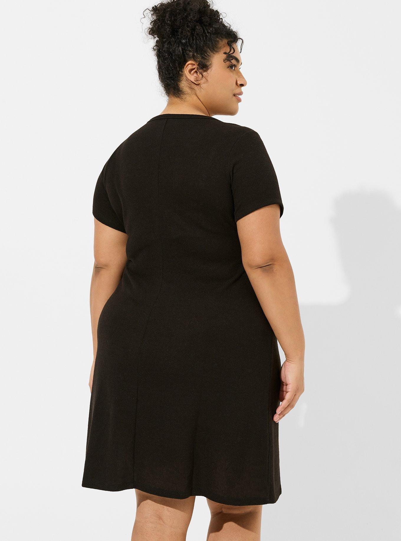 Super Soft Plush Twist Front Midi Lounge Dress