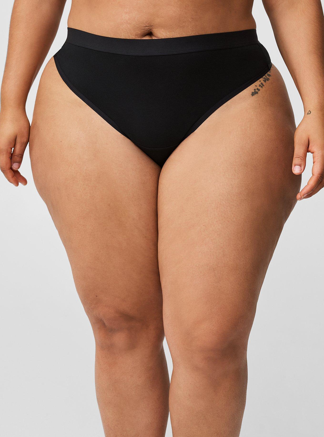 Comfort Elastic Cotton Mid Rise Thong Panty