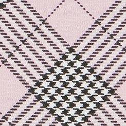 Comfort Elastic Cotton Mid-Rise Thong Panty, MARGARET PLAID BLEACHED MAUVE, swatch