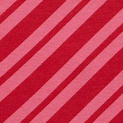 Plus Size Comfort Elastic Cotton Mid-Rise Thong Panty, LANE STRIPE JESTER RED, swatch