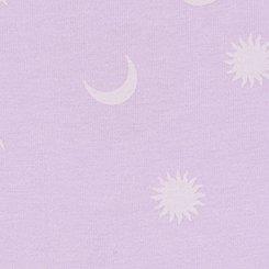 Comfort Elastic Cotton Mid-Rise Thong Panty, PICKED STARS PURPLE, swatch