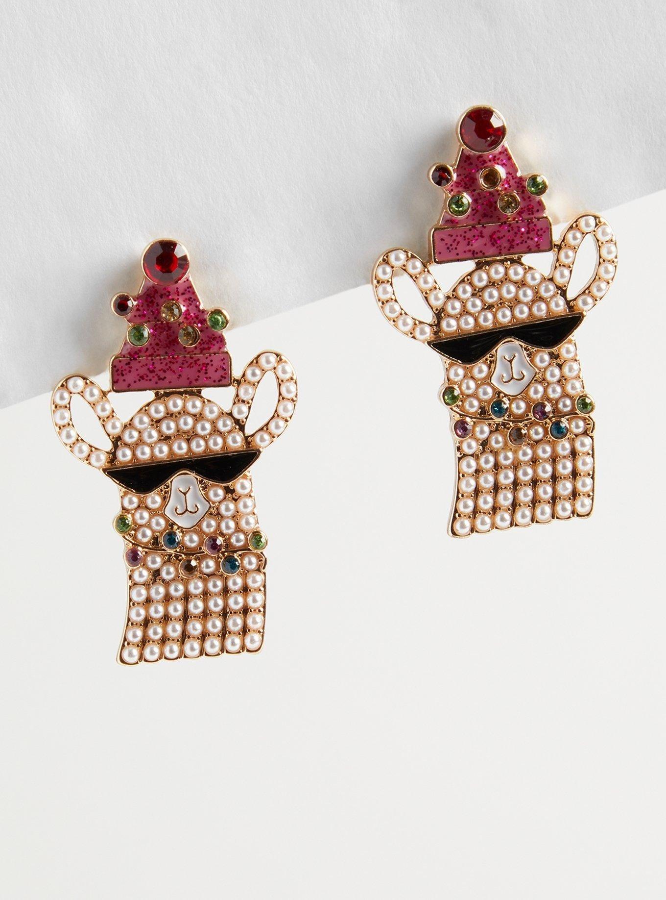 Cool Holiday Llama Earring