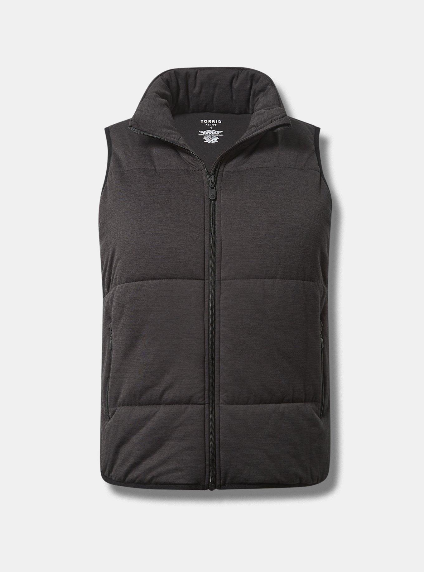 Plus Size Super Soft Performance Jersey Active Puffer Vest Torrid
