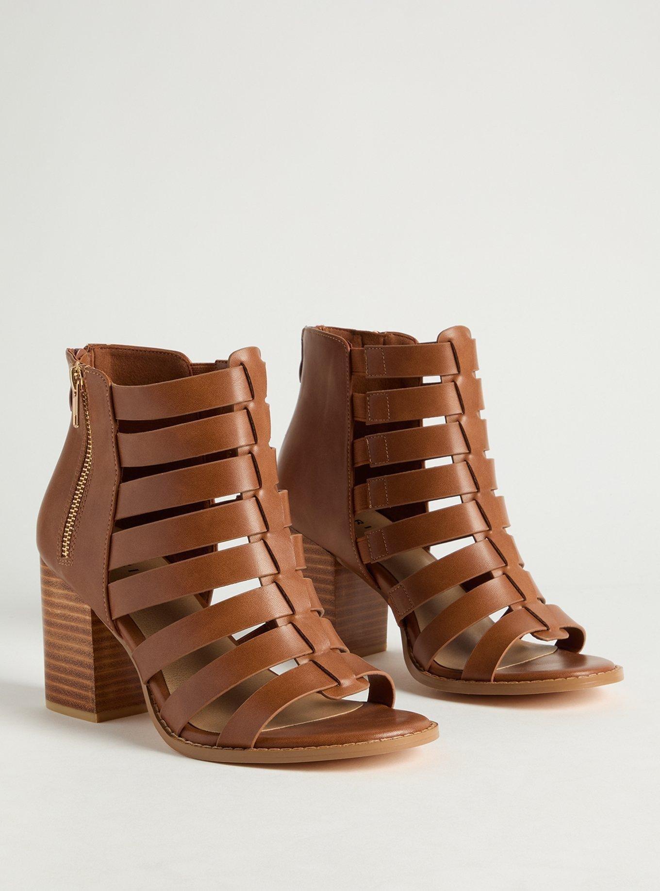 Plus Size - Side Zip Caged Block Heel (WW) - Torrid Plus Size - Side Zip Caged Block Heel (WW) - Torrid