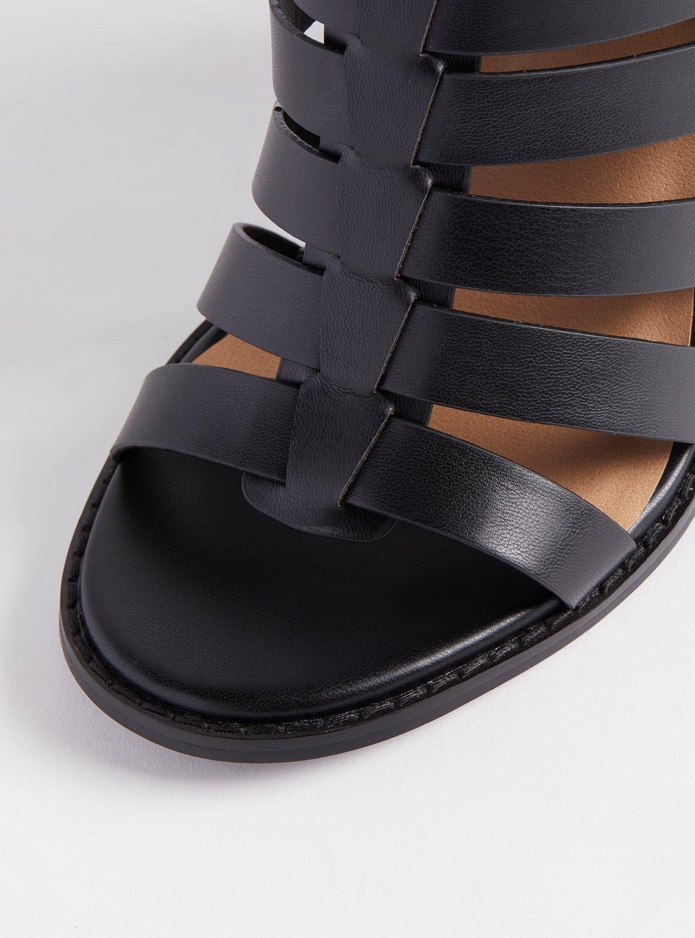 Side Zip Caged Block Heel (WW