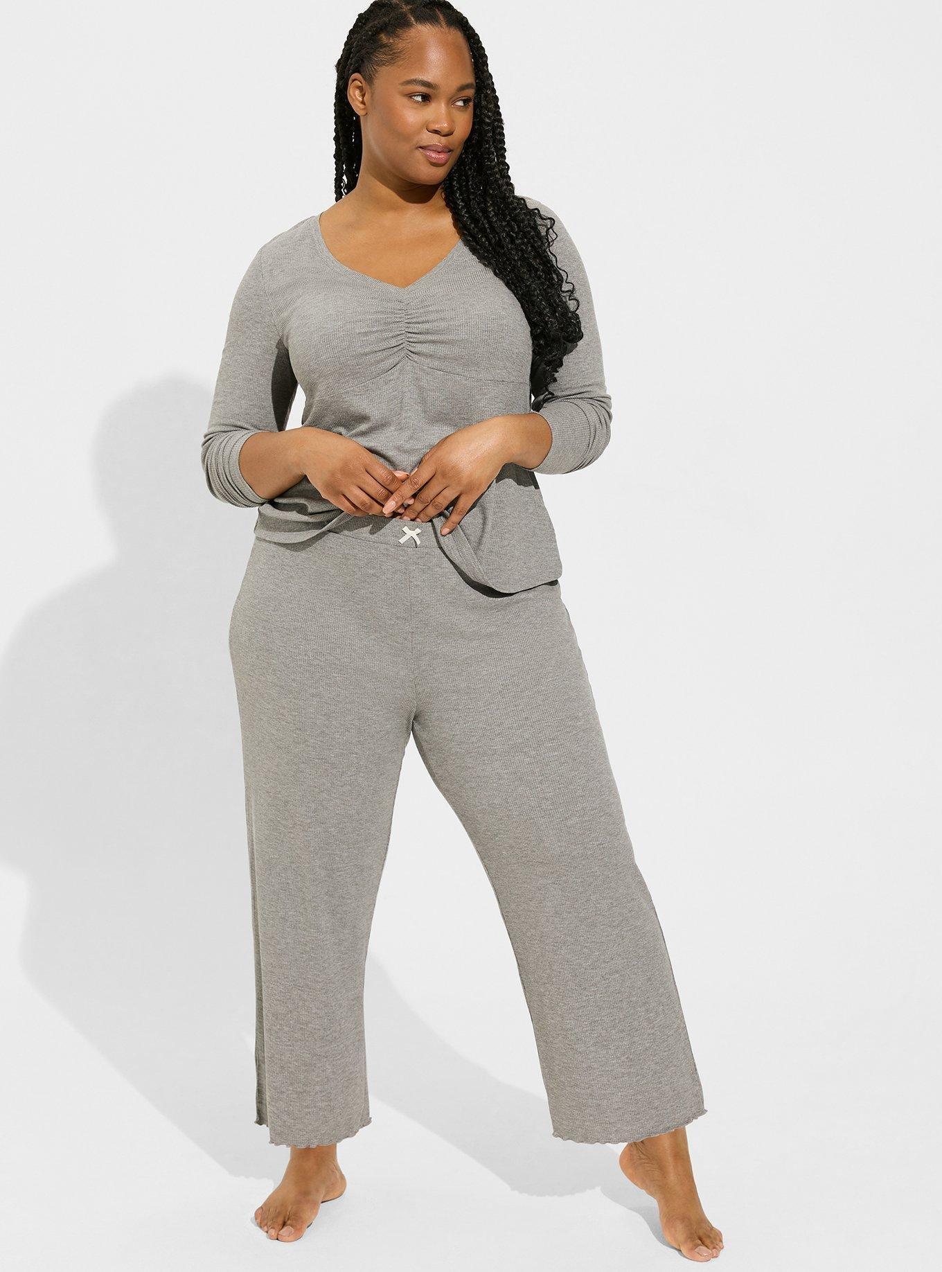 Logo ribbed sleep leggings