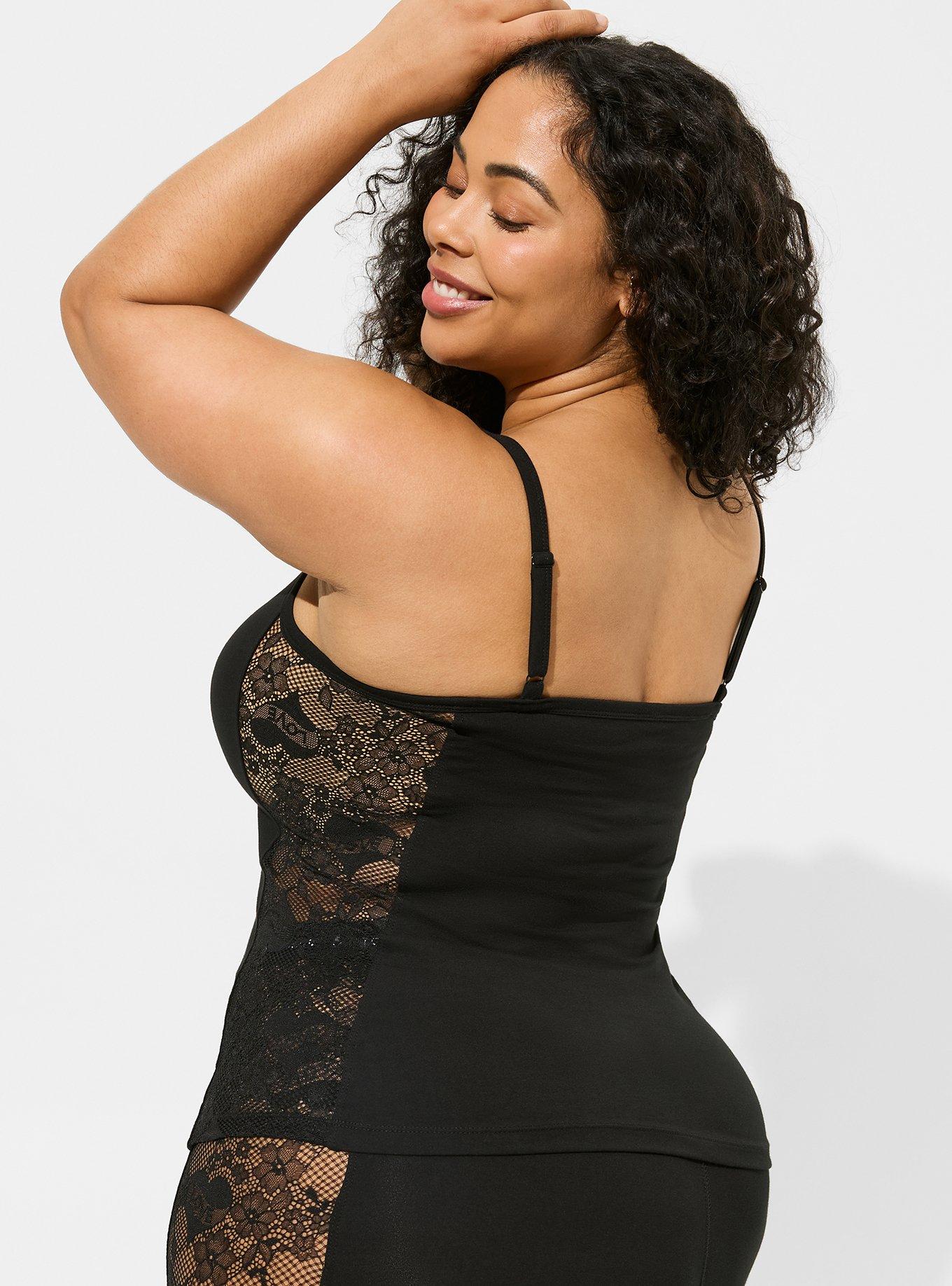 Plus Size - Foxy Lace Side Sleeveless Sleep Tank - Torrid