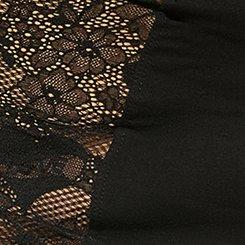 Foxy Lace Side Sleeveless Sleep Tank, DEEP BLACK, swatch