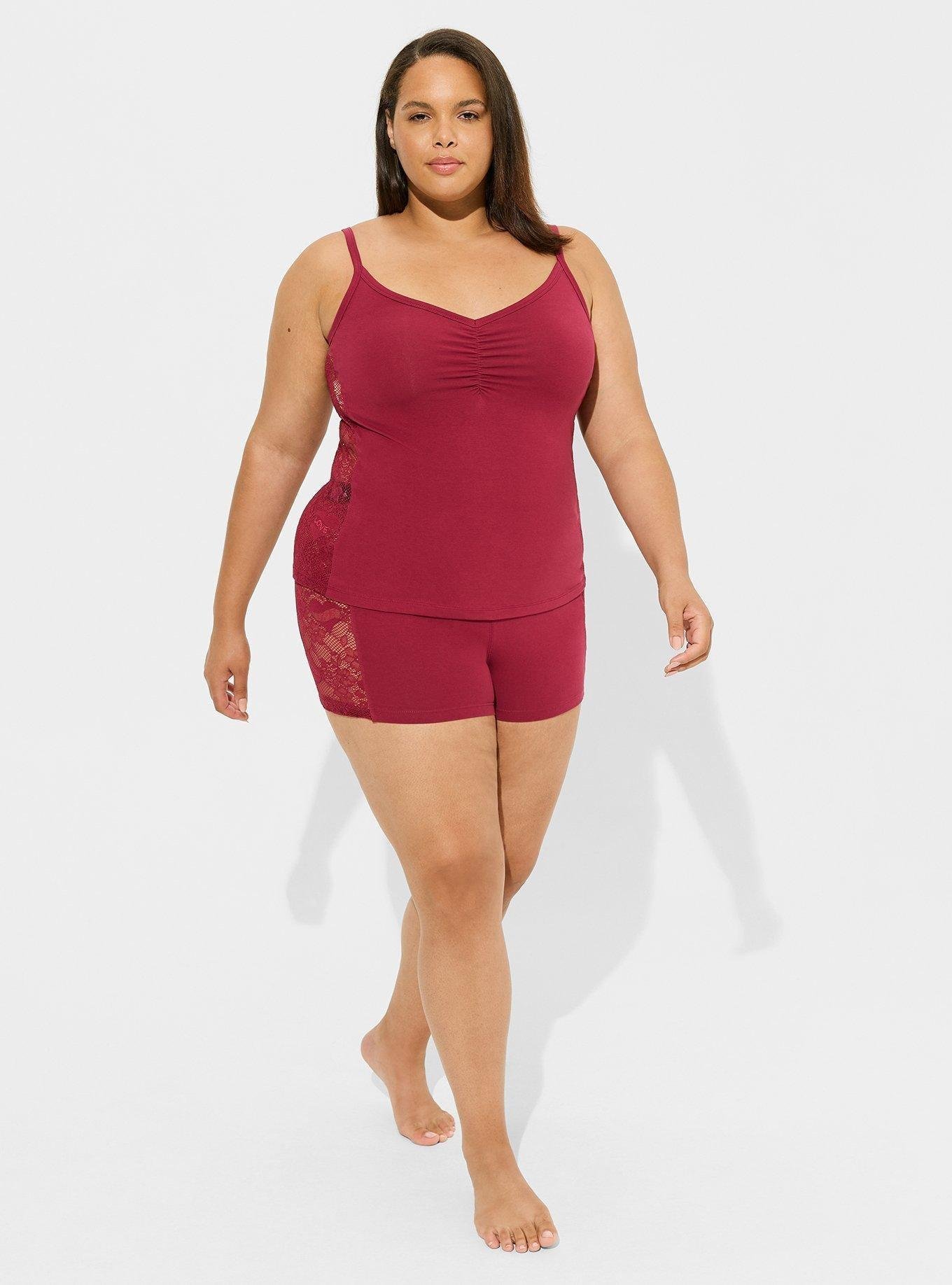 Plus Size - Foxy Lace Side Sleeveless Sleep Tank - Torrid