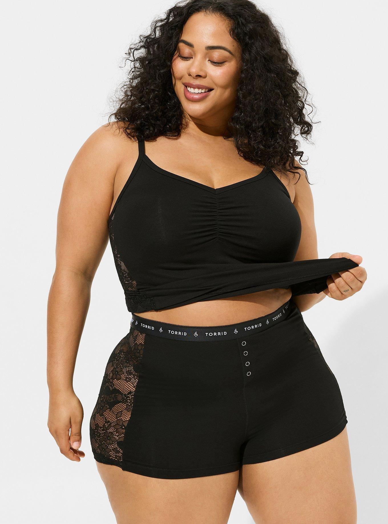 Plus Size - Lace Cheeky Panty With Open Gusset - Torrid