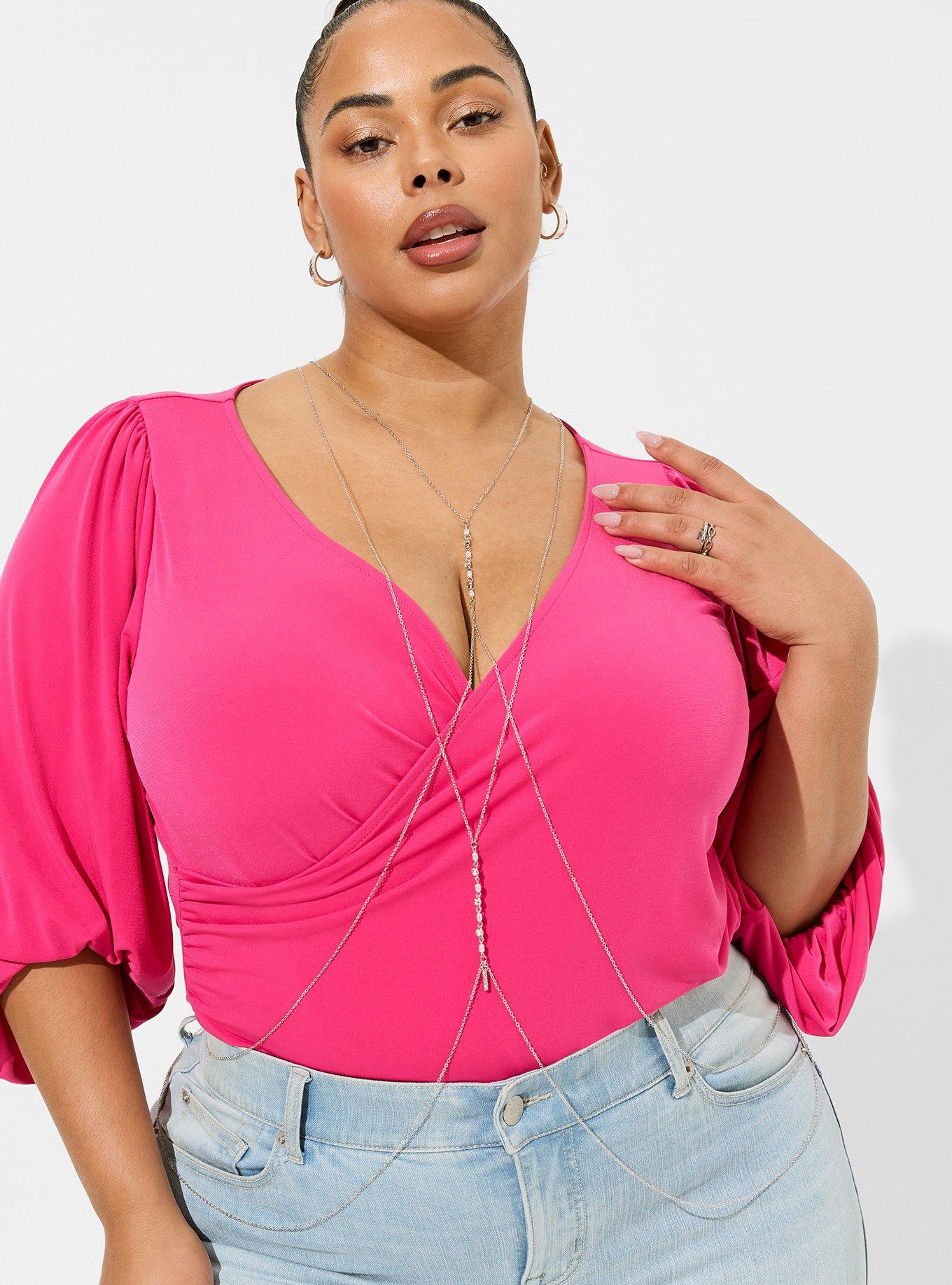 Plus Size - Pearl And Rhinestone Body Chain - Torrid