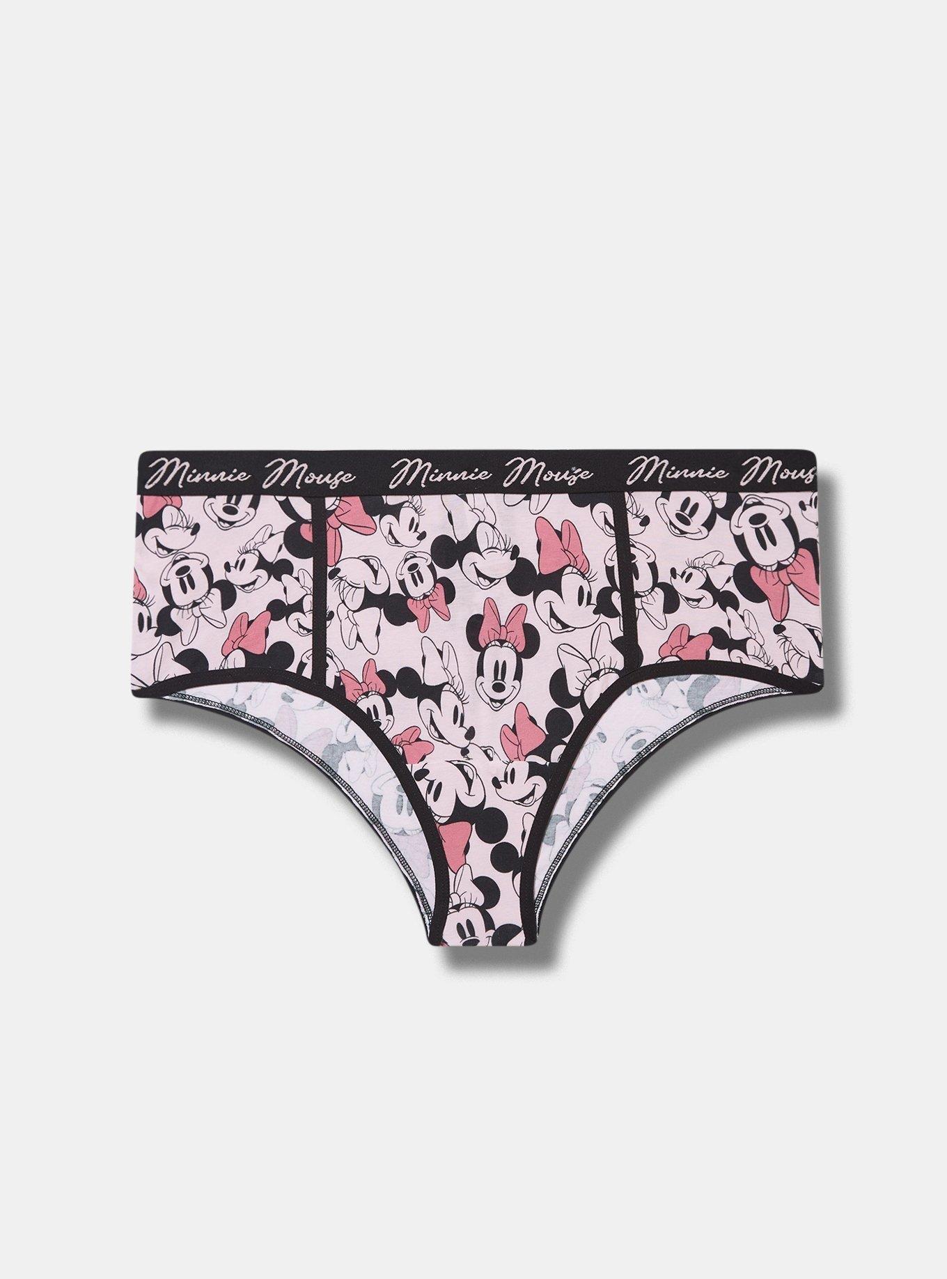 Disney Minnie Mouse Mid Rise Cotton Cheeky Panty, MULTI PRINT, hi-res
