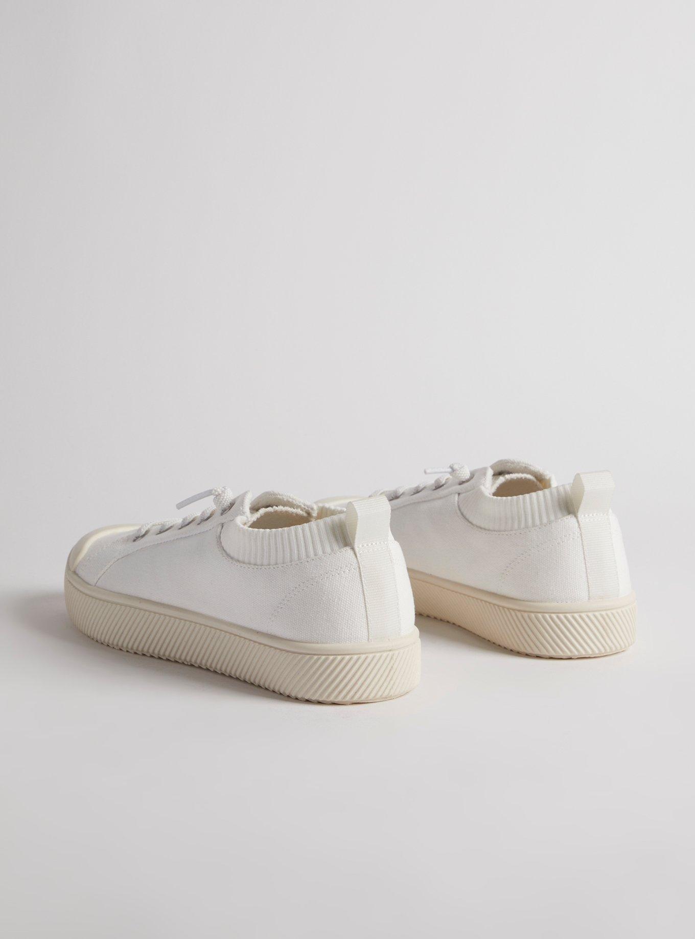 Ribbed Cuff Sneaker (WW), WHITE, alternate