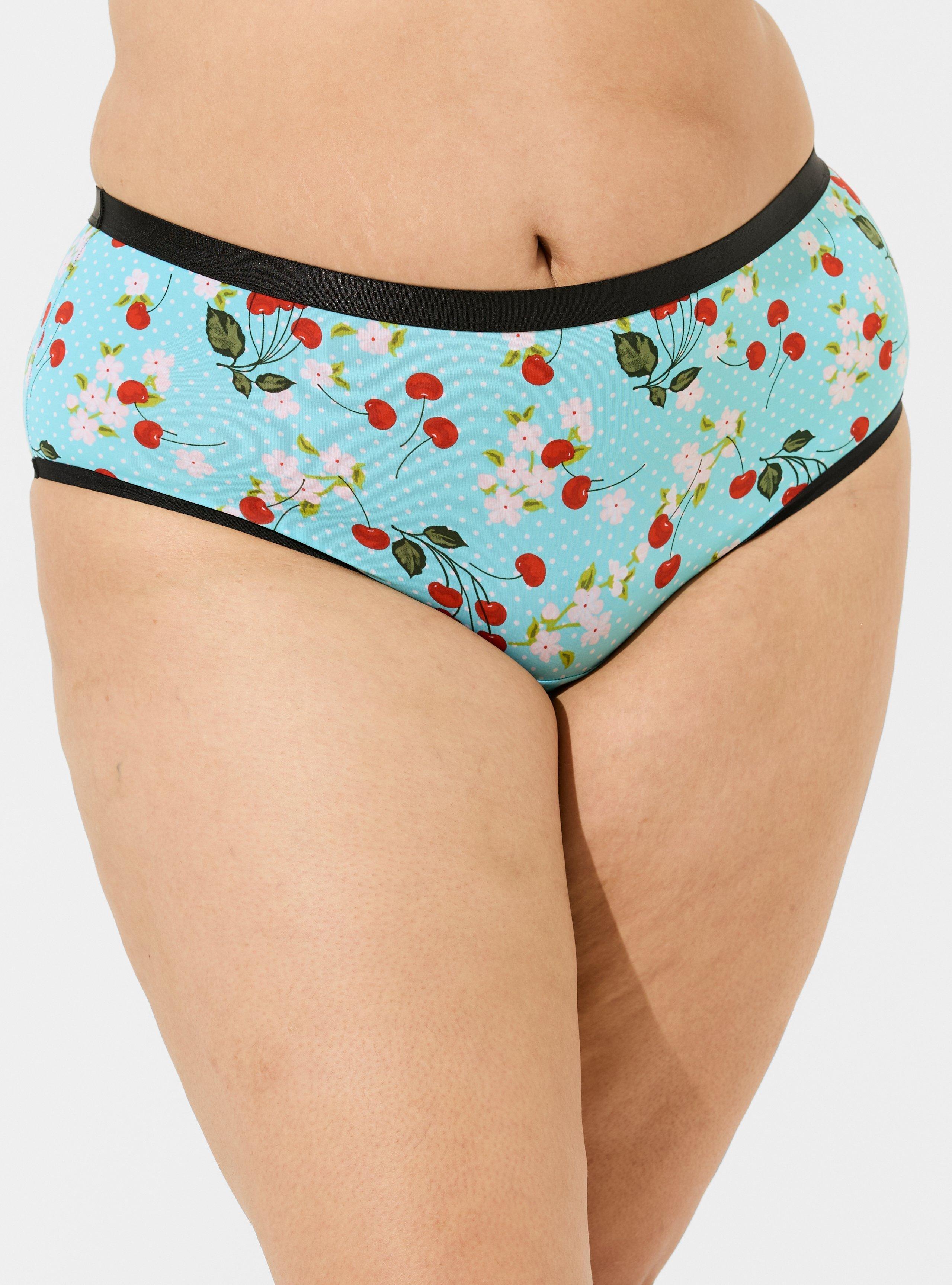 Second Skin Mid Rise Cheeky XO Back Panty, SWEET CHERRY BLUE RADIANCE, alternate