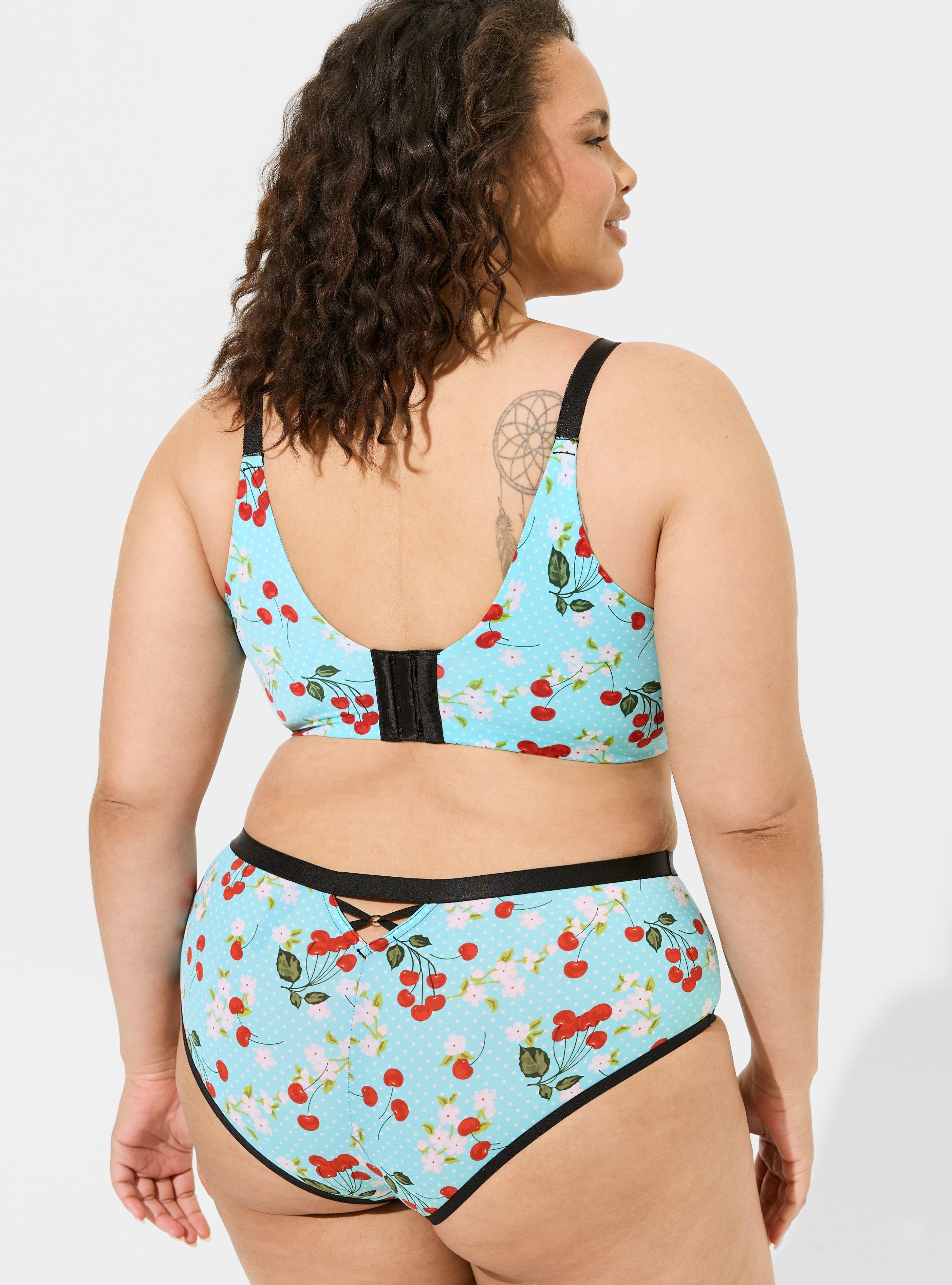 Second Skin Mid Rise Cheeky XO Back Panty, SWEET CHERRY BLUE RADIANCE, alternate