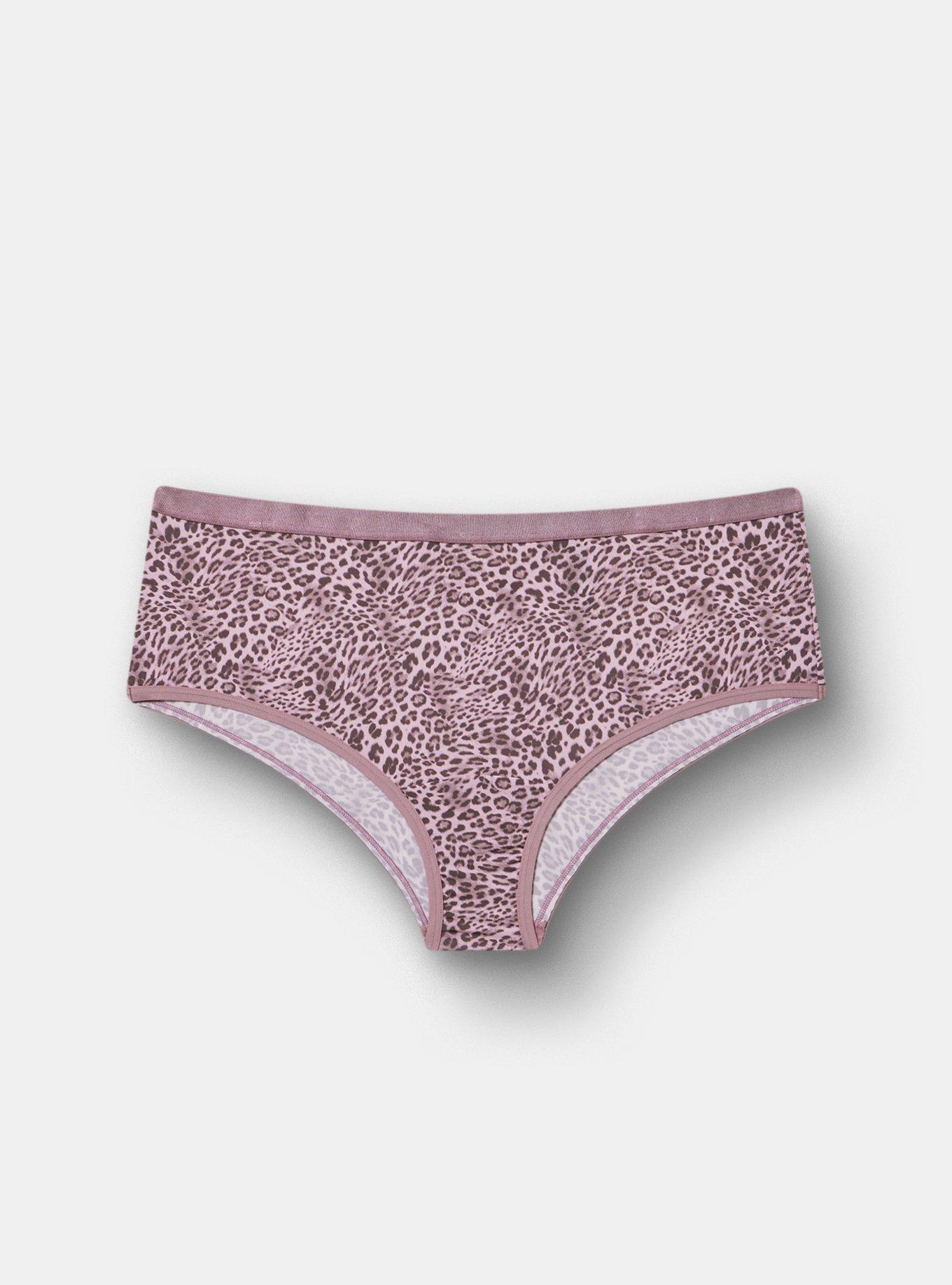 Plus Size Second Skin Mid-Rise Cheeky Panty, CLASSIC LEOPARD KEEPSAKE LILAC, hi-res